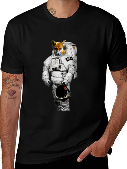 Fox Astronaut Graphic Tee - Mens Black T-Shirt