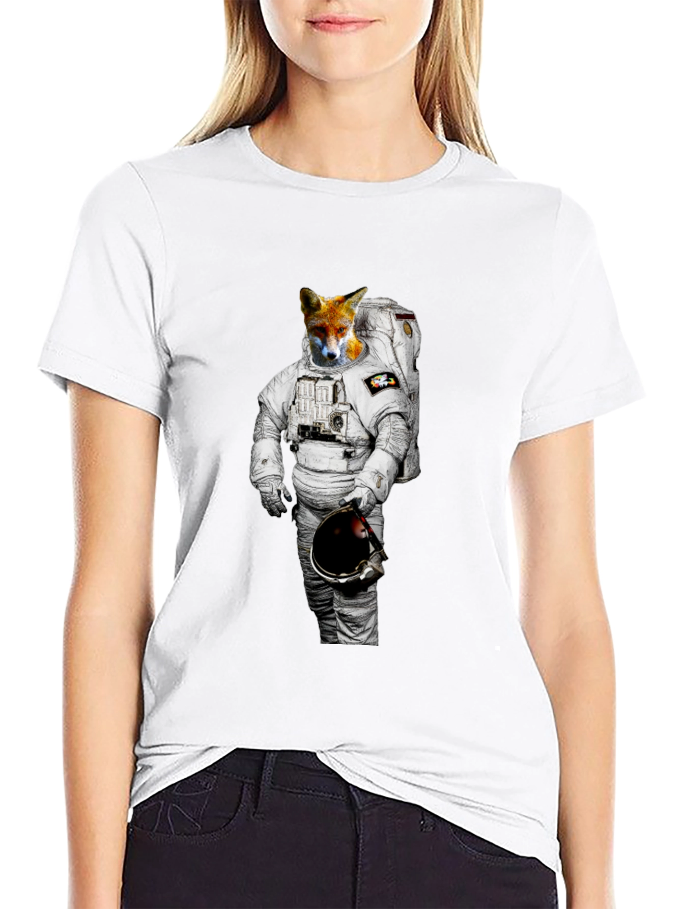 Fox Astronaut Graphic Tee - Mens Black T-Shirt