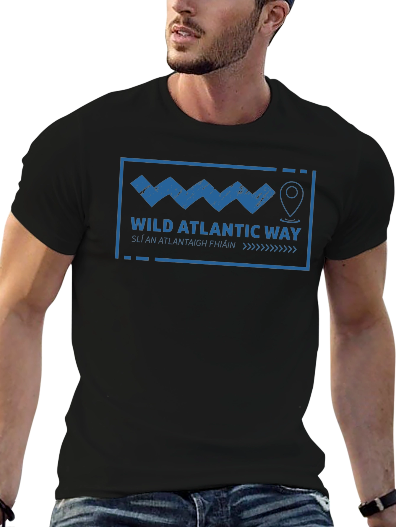 Wild Atlantic Way Graphic T-Shirt - Black