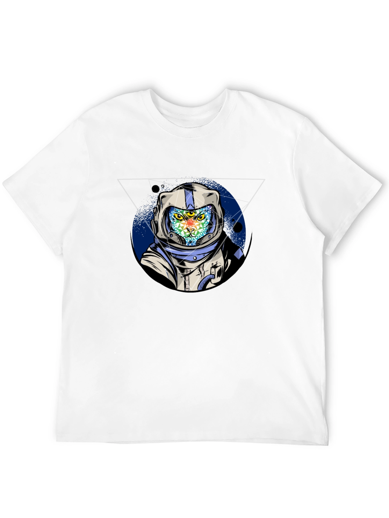 Astronaut Cat Graphic T-Shirt - Cool Space Design