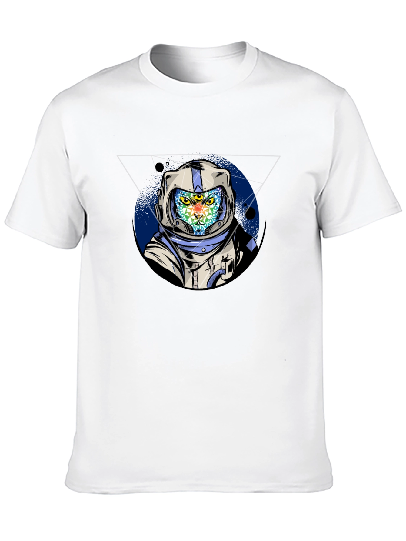 Astronaut Cat Graphic T-Shirt - Cool Space Design