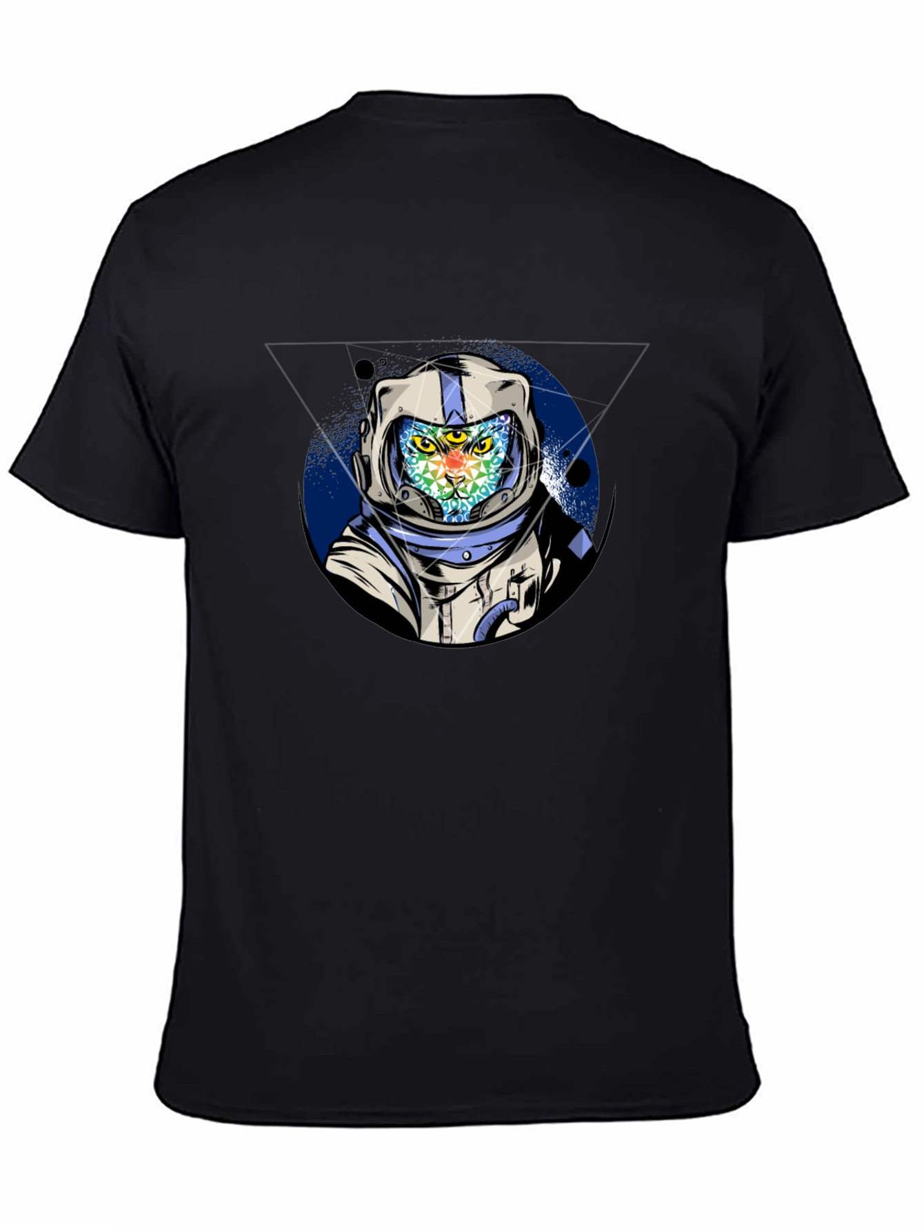 Astronaut Cat Graphic T-Shirt - Cool Space Design