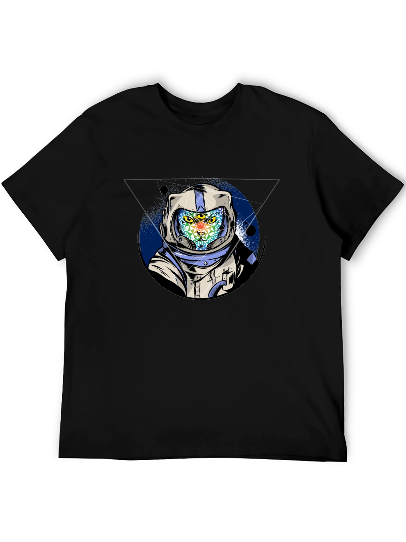 Astronaut Cat Graphic T-Shirt - Cool Space Design