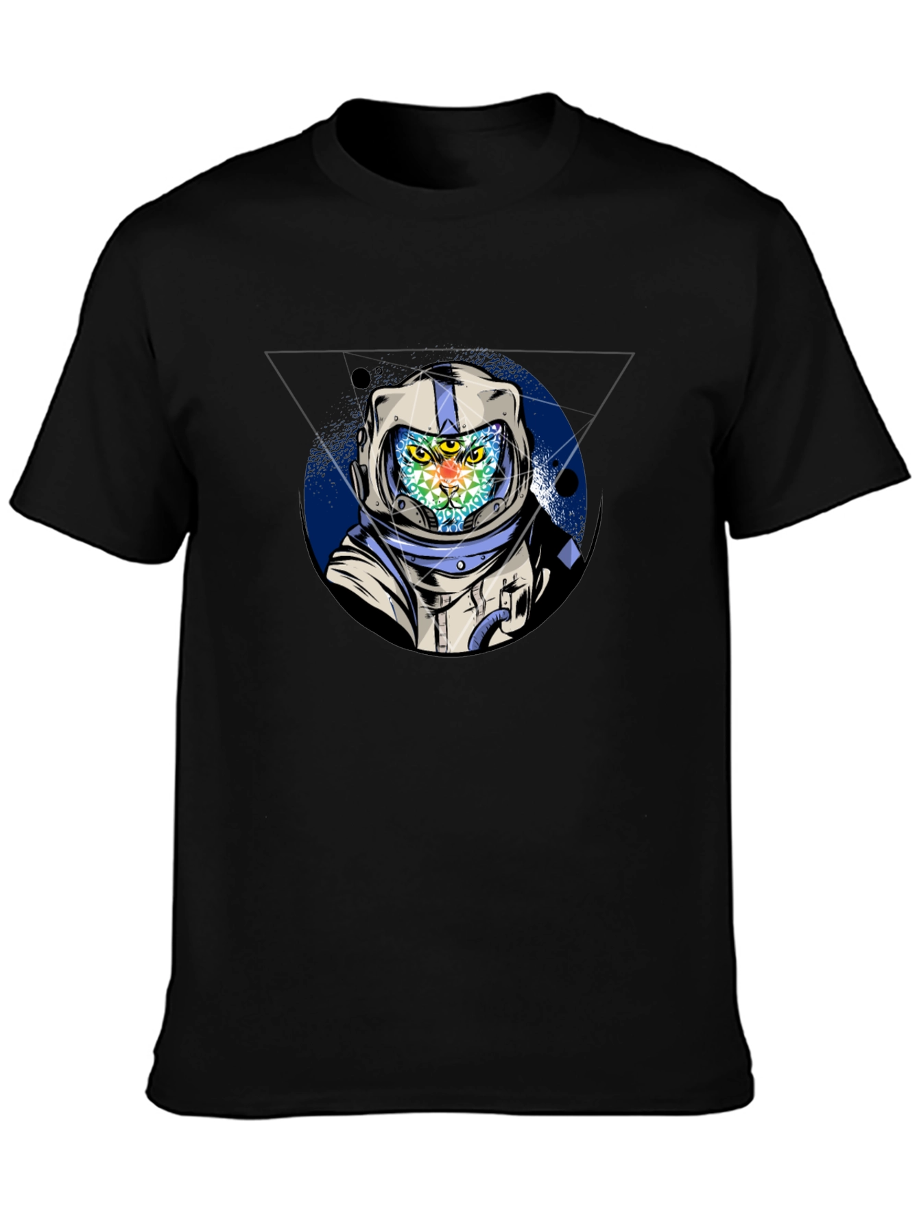 Astronaut Cat Graphic T-Shirt - Cool Space Design