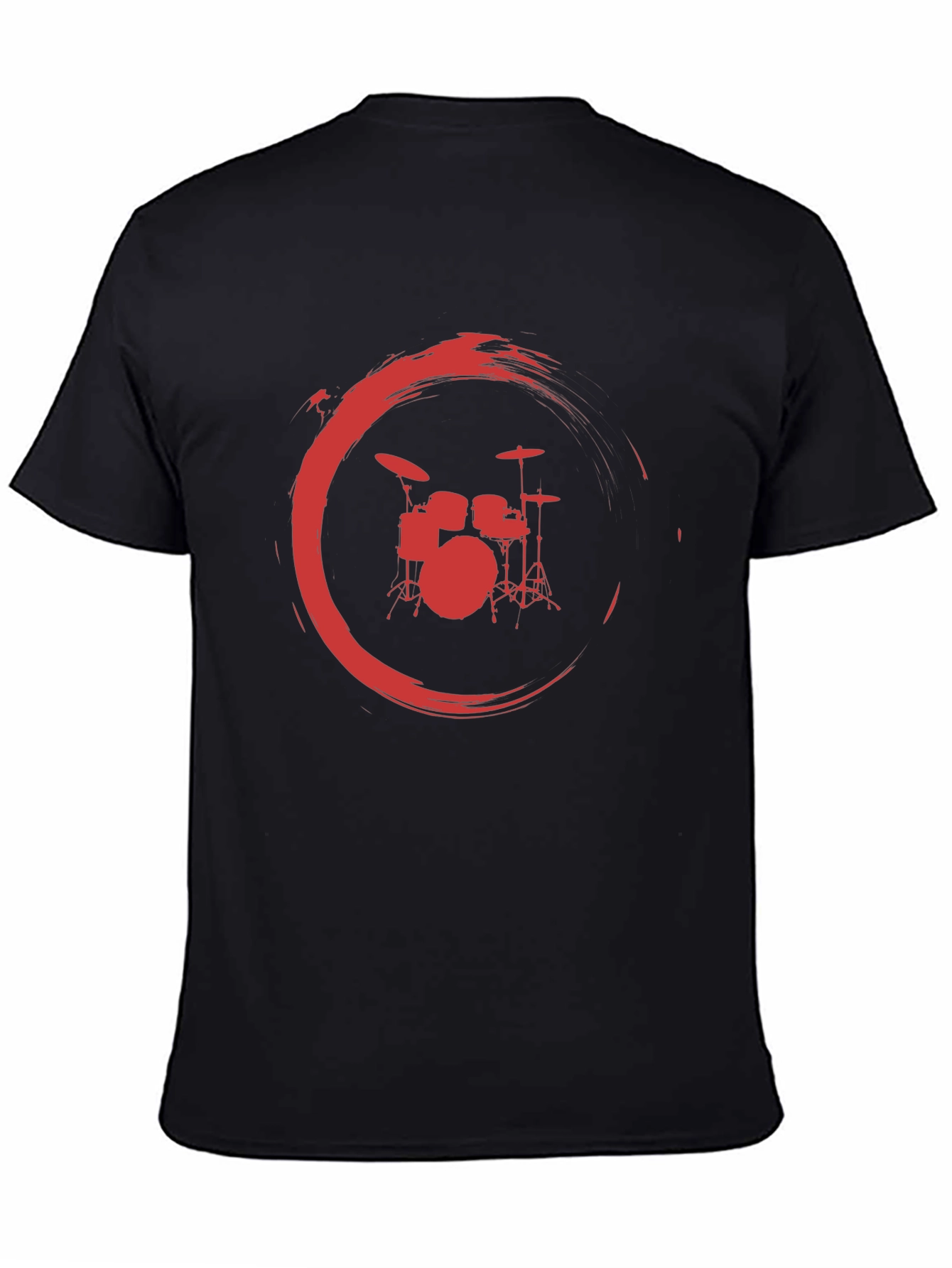 Drum Set Red Circle Graphic Tee