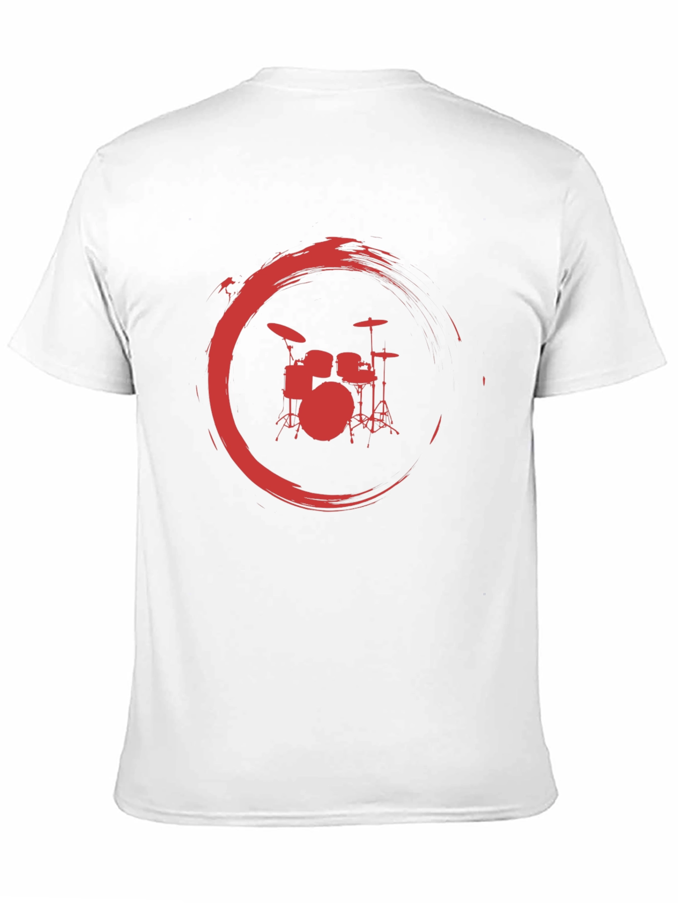 Drum Set Red Circle Graphic Tee