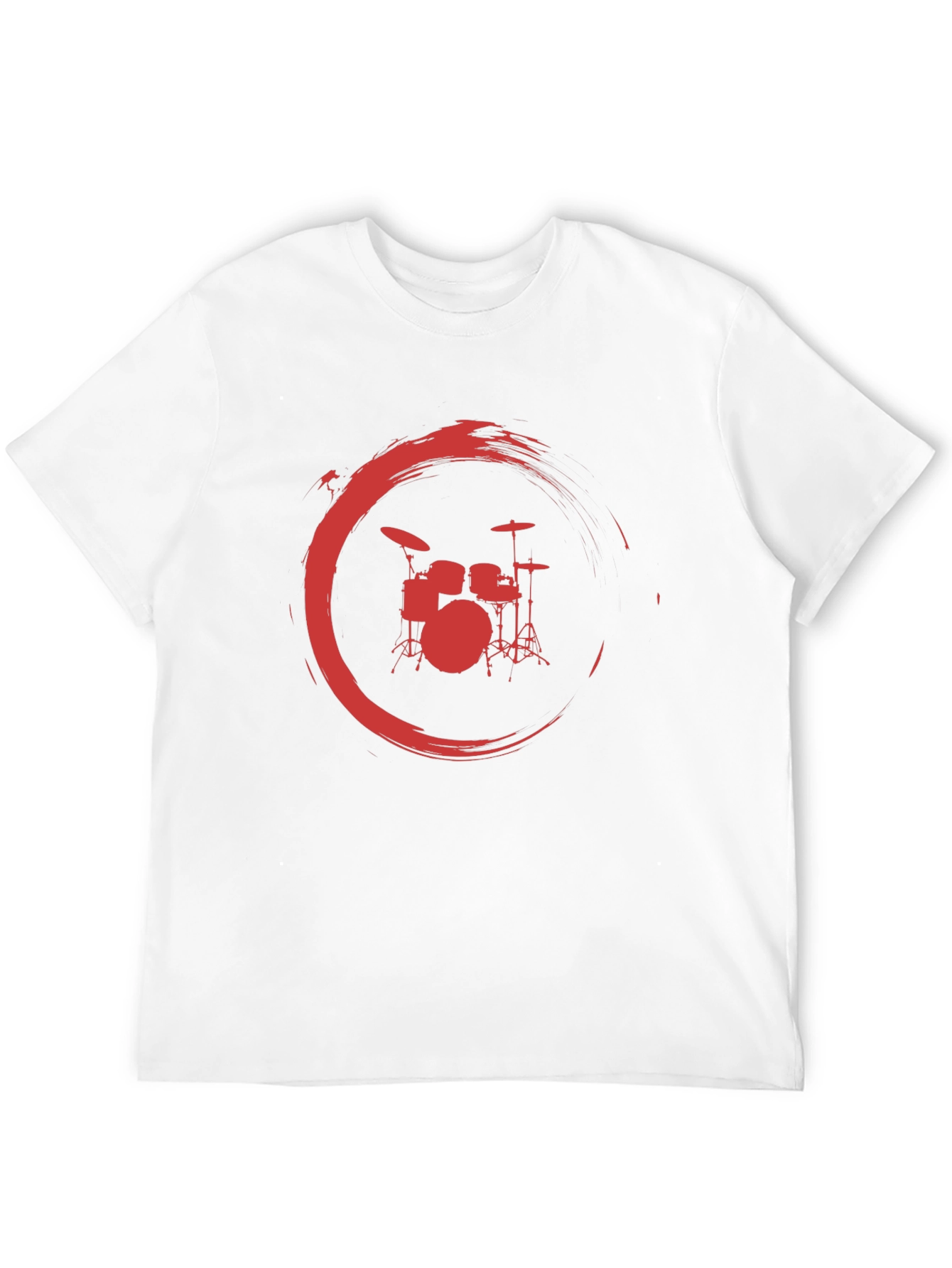 Drum Set Red Circle Graphic Tee