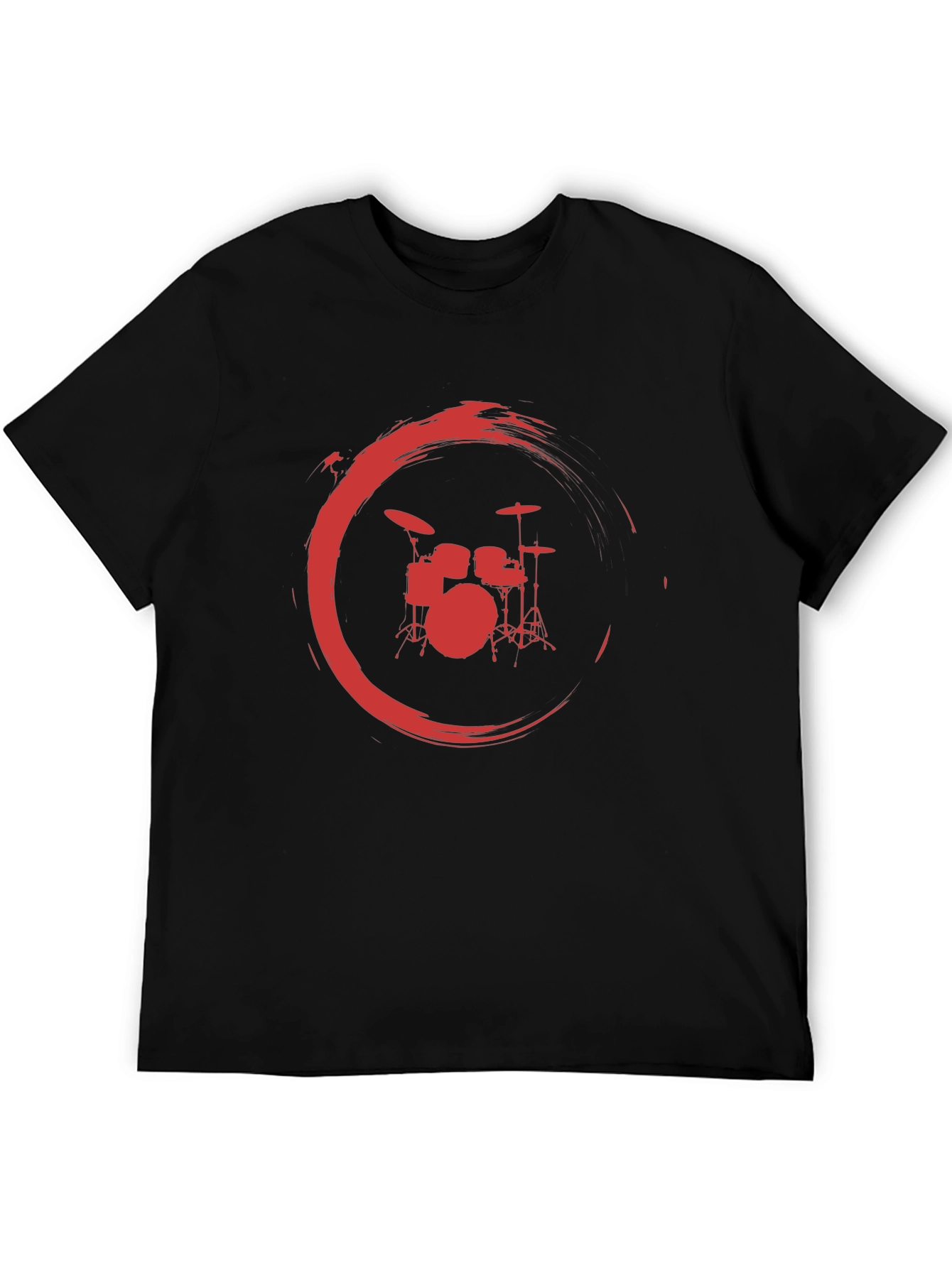 Drum Set Red Circle Graphic Tee