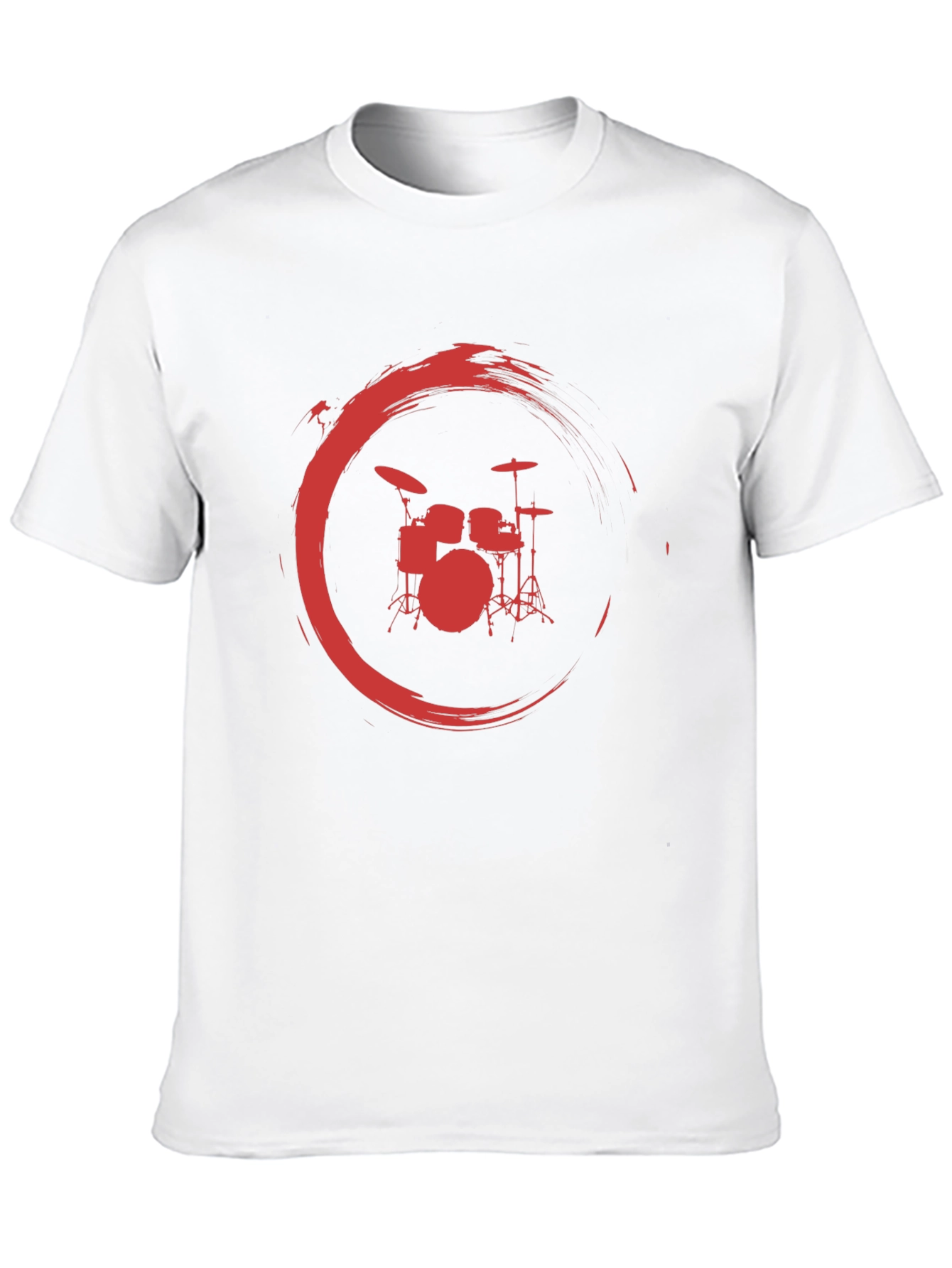 Drum Set Red Circle Graphic Tee