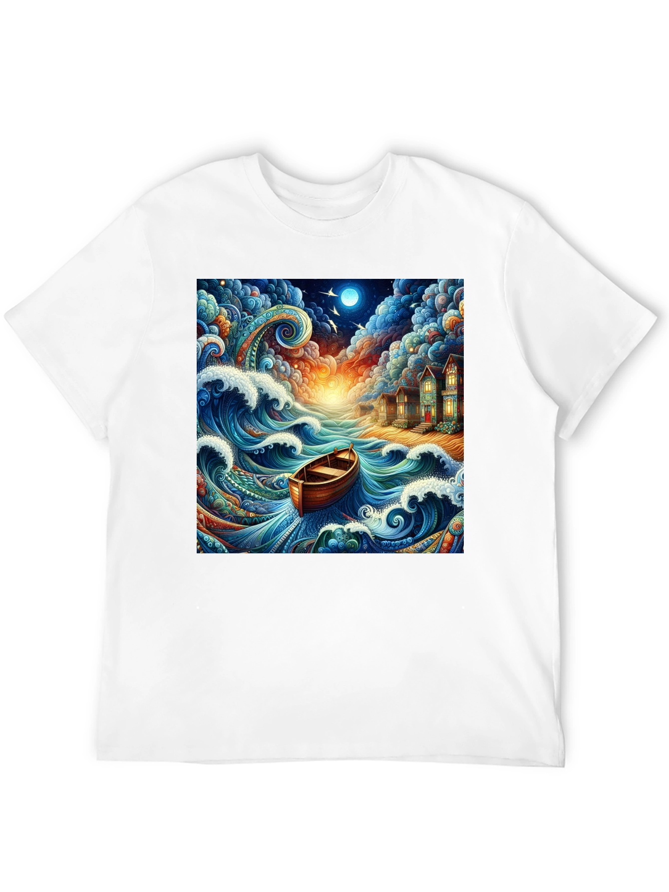 Whimsical Ocean Boat Ride Graphic Tee