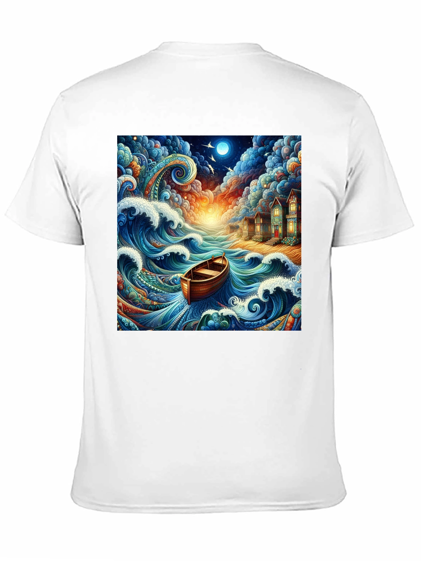 Whimsical Ocean Boat Ride Graphic Tee