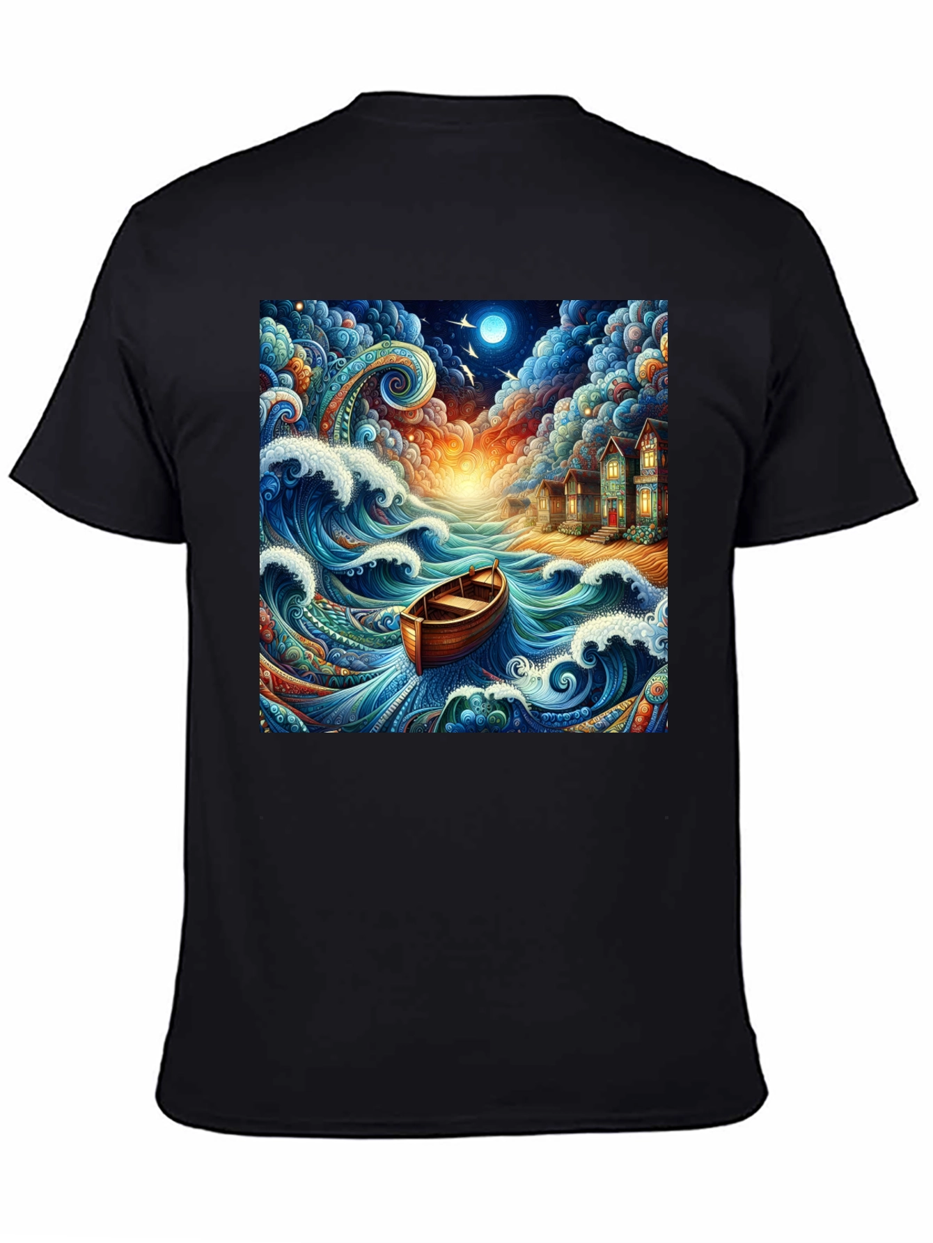 Whimsical Ocean Boat Ride Graphic Tee