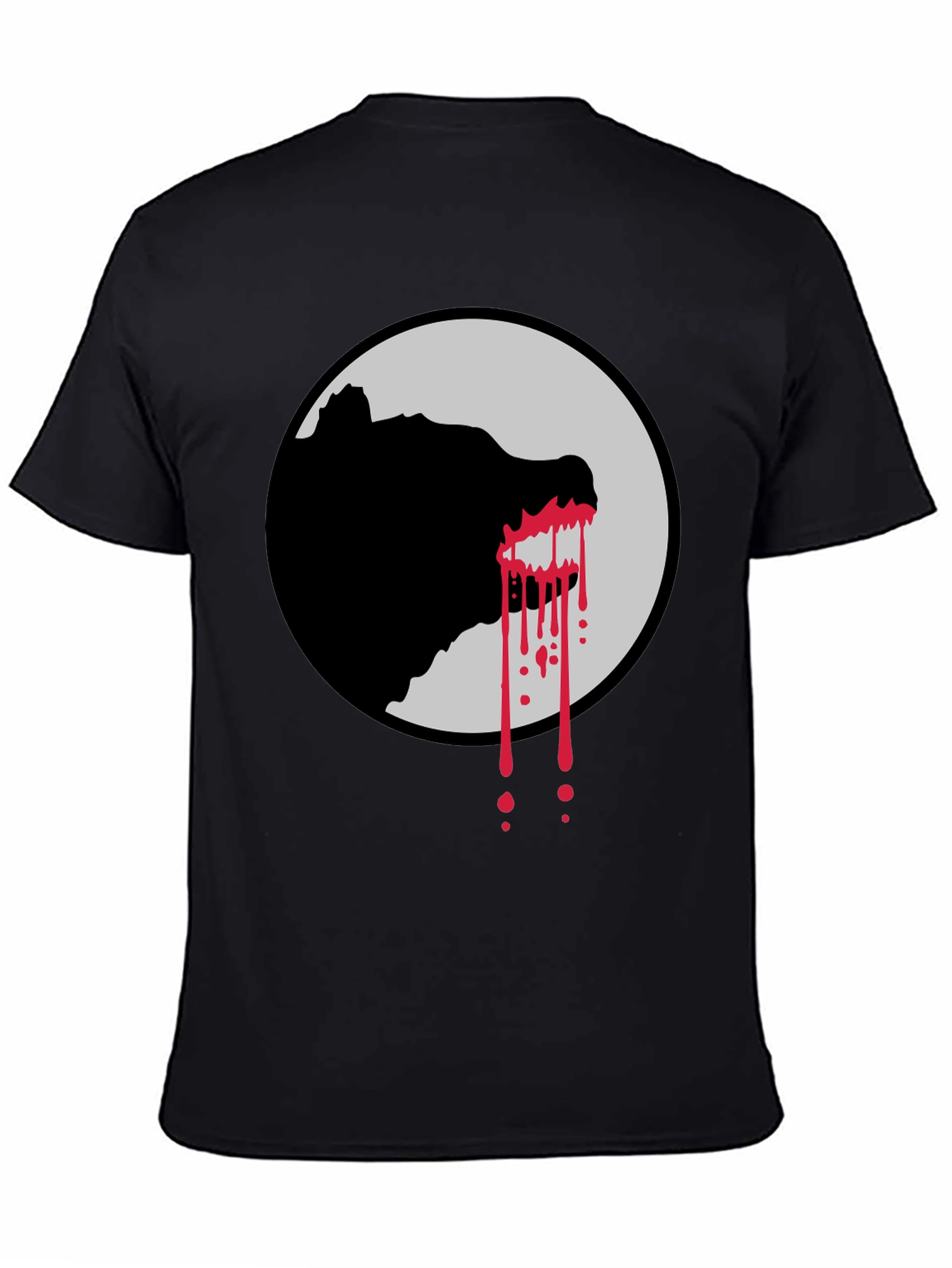 Wolf Silhouette Graphic Tee - Black