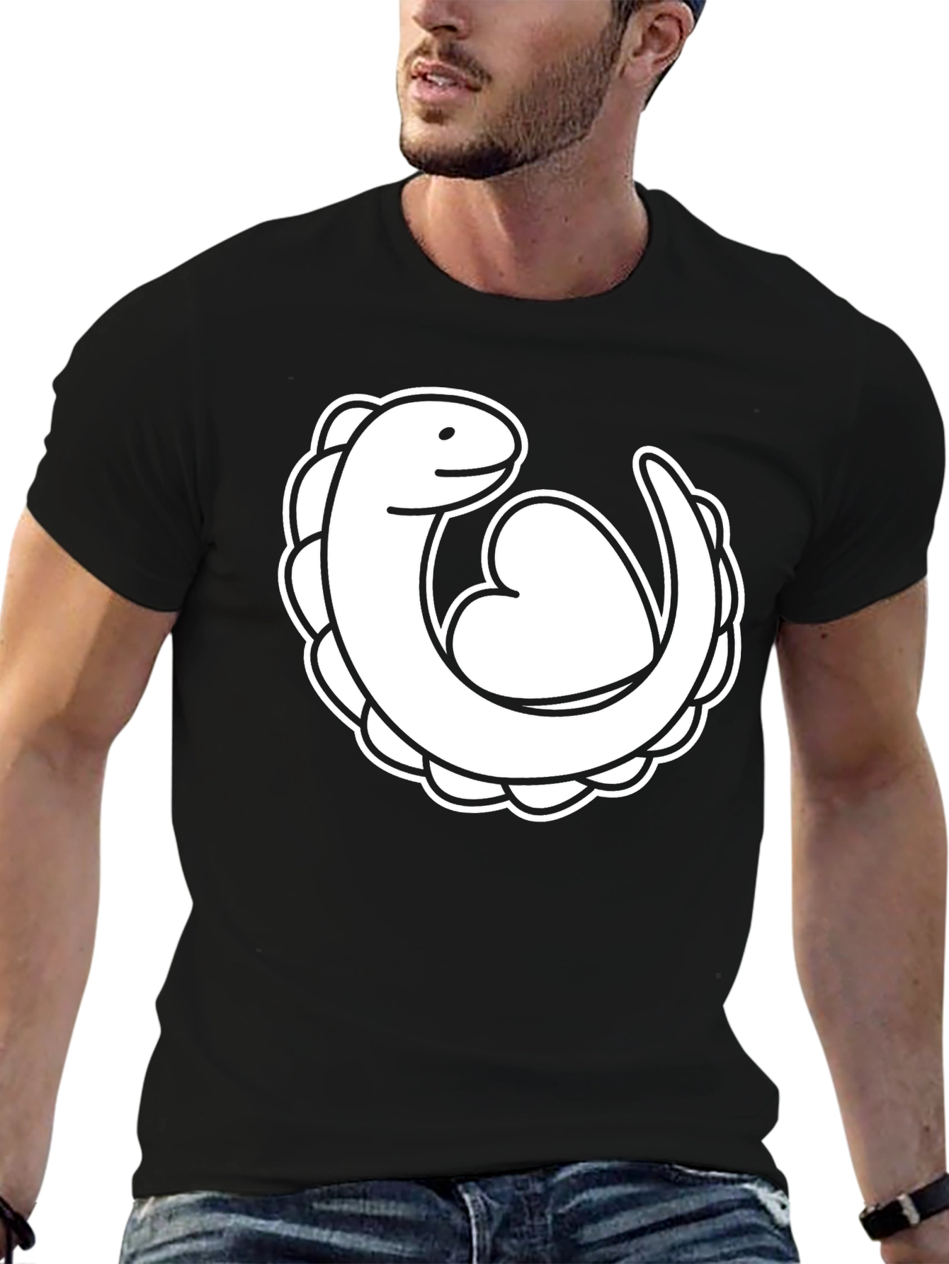Dinosaur Heart Black T-Shirt