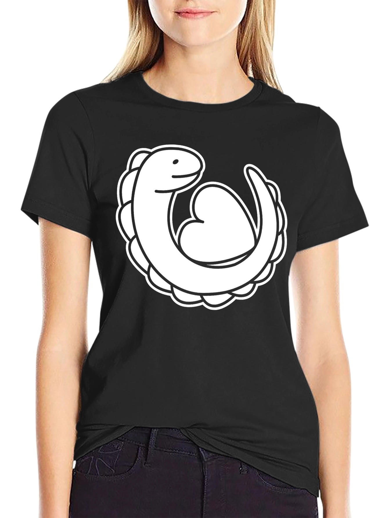 Dinosaur Heart Black T-Shirt
