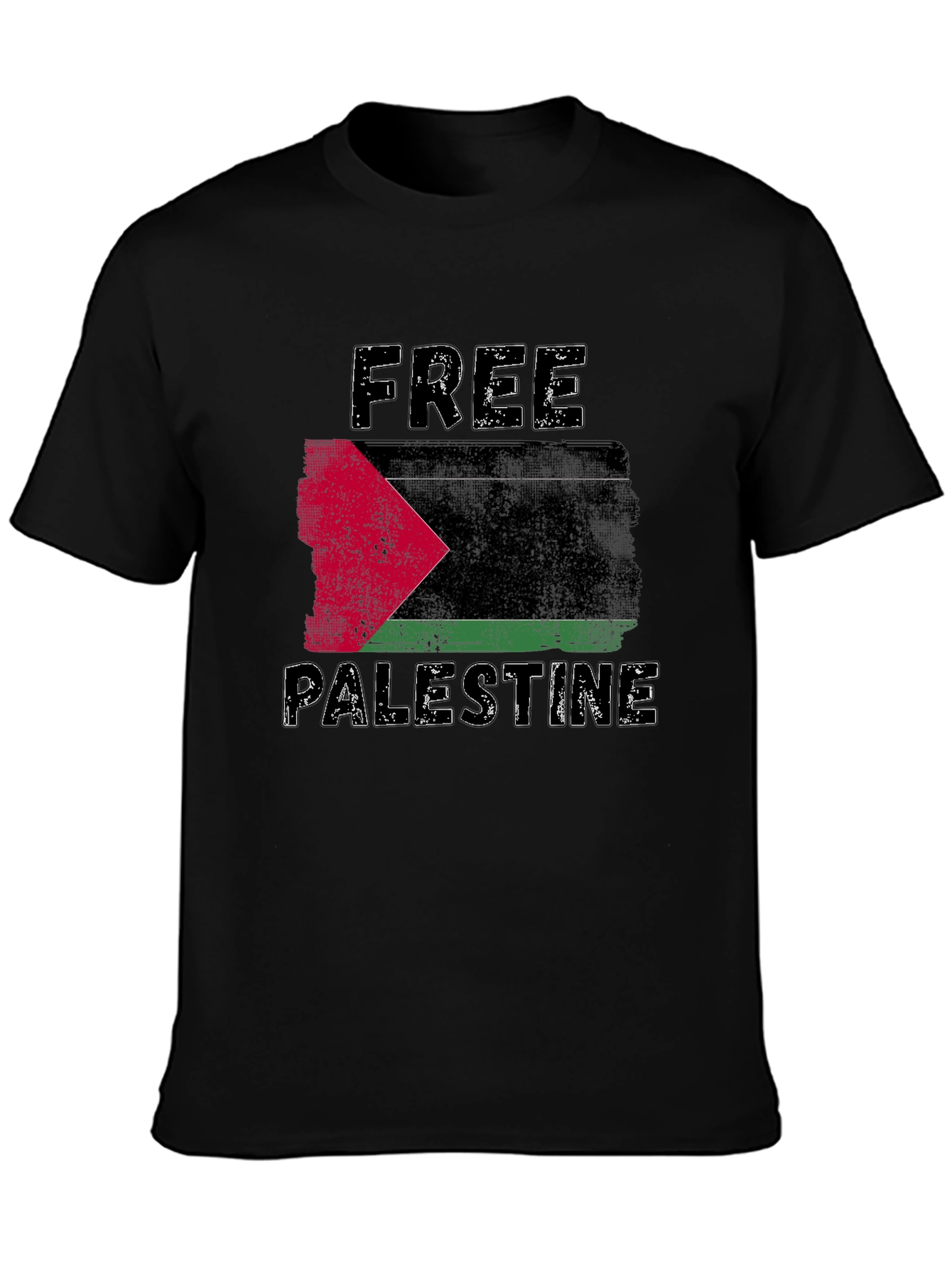 Free Palestine Graphic T-Shirt - Black