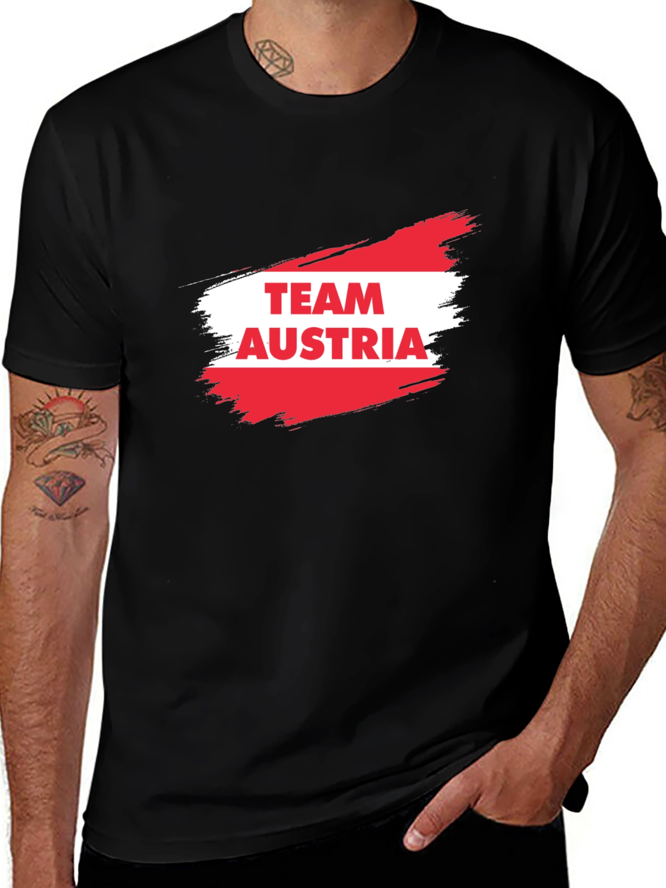 Team Austria T-Shirt - Black Cotton Tee