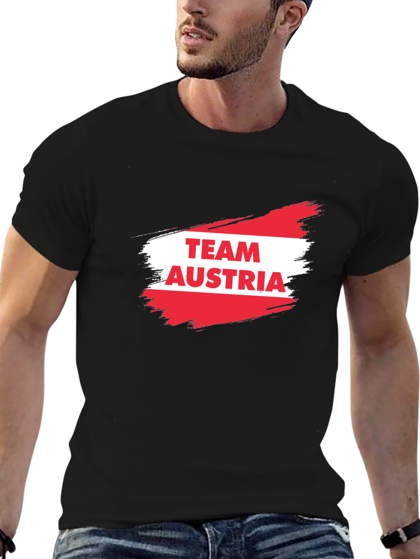 Team Austria T-Shirt - Black Cotton Tee