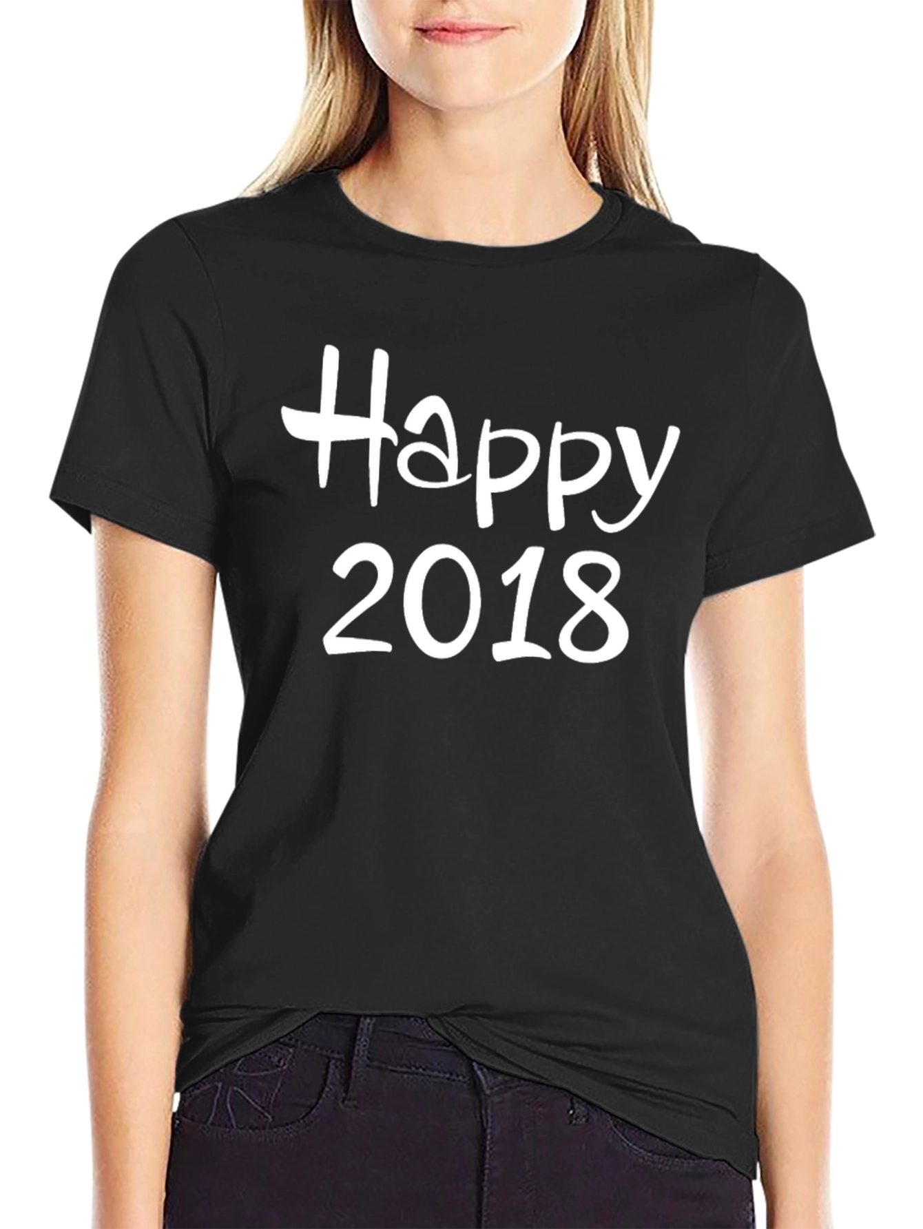 Happy 2018 Graphic Tee - Classic Black T-Shirt