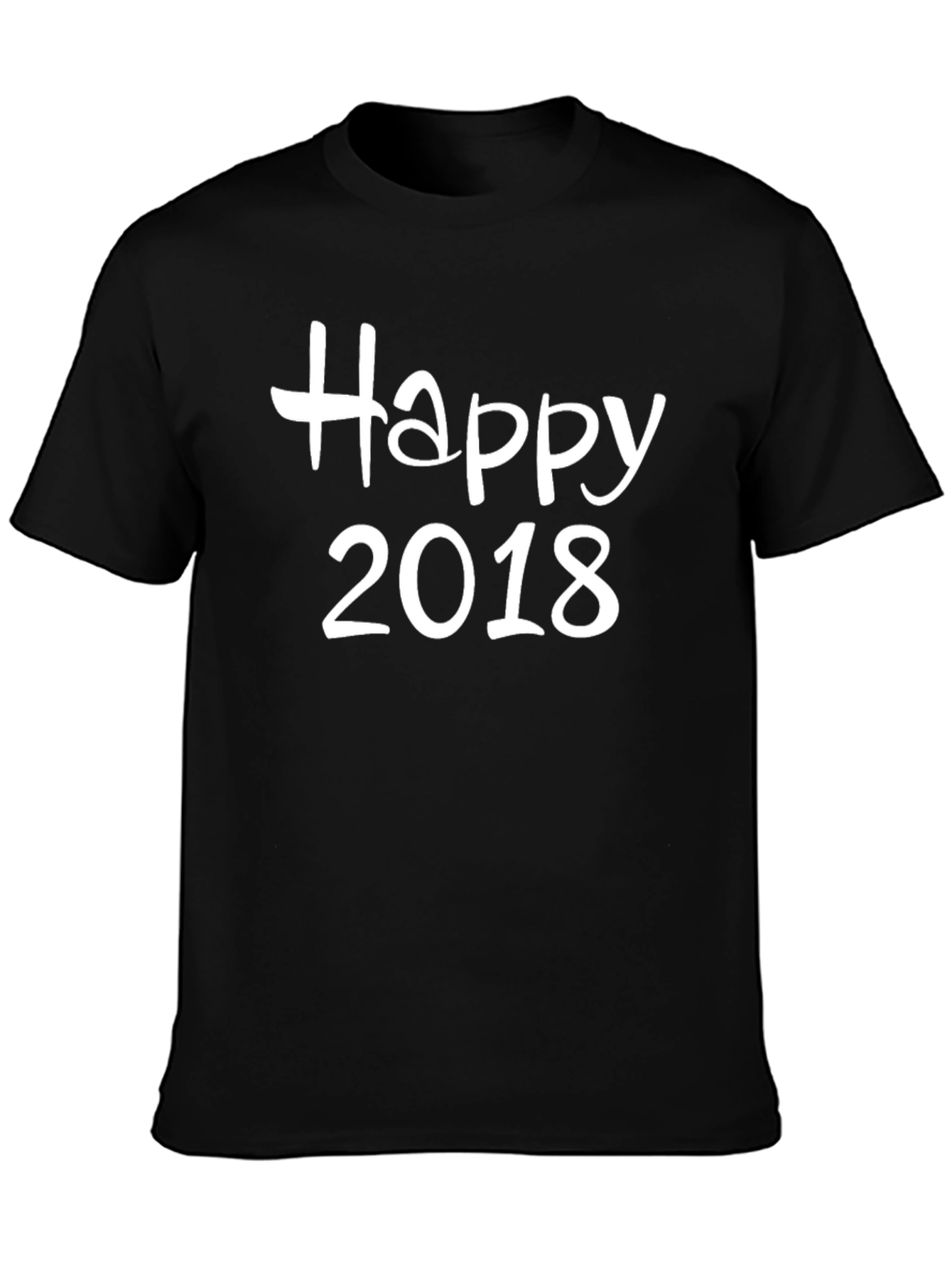 Happy 2018 Graphic Tee - Classic Black T-Shirt