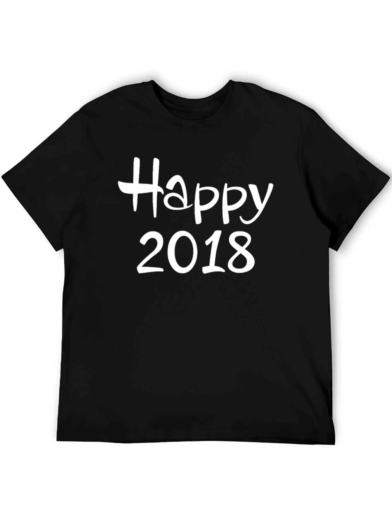 Happy 2018 Graphic Tee - Classic Black T-Shirt