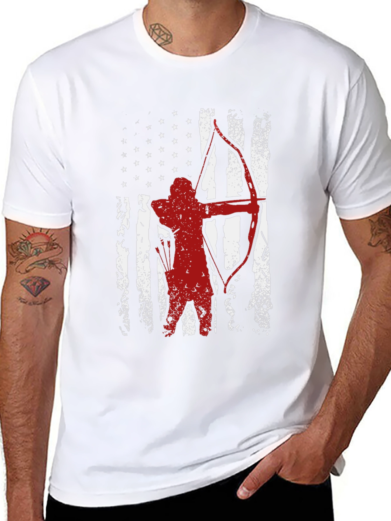 American Flag Archer Graphic Tee