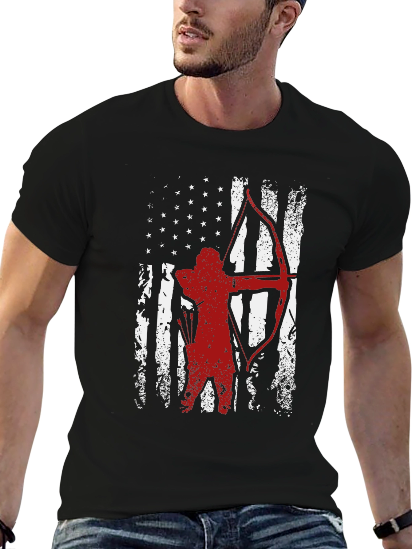 American Flag Archer Graphic Tee