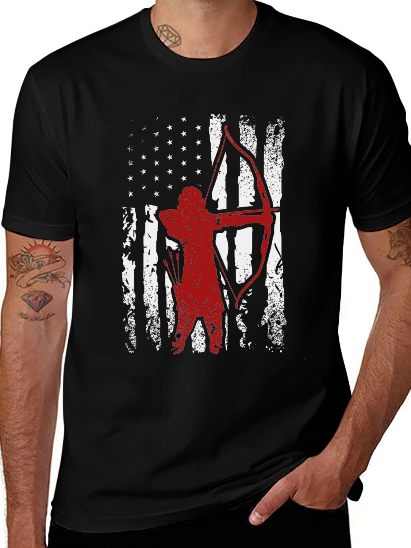 American Flag Archer Graphic Tee