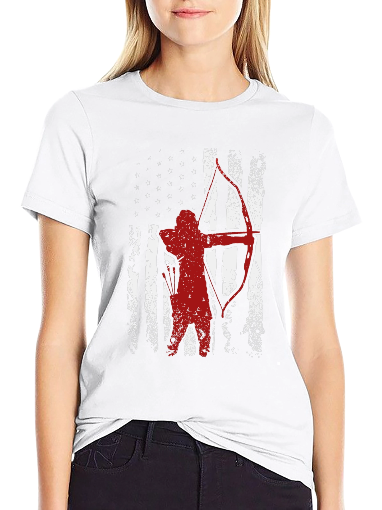 American Flag Archer Graphic Tee