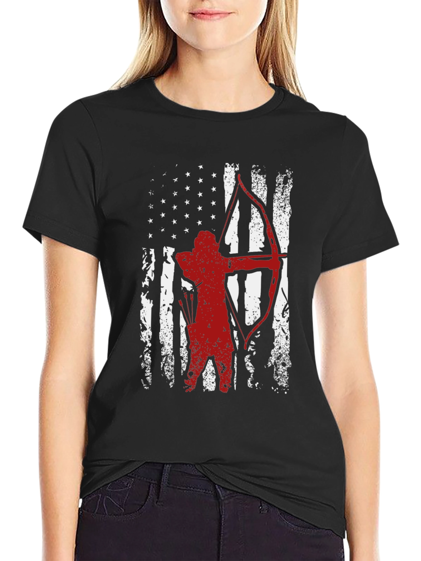 American Flag Archer Graphic Tee