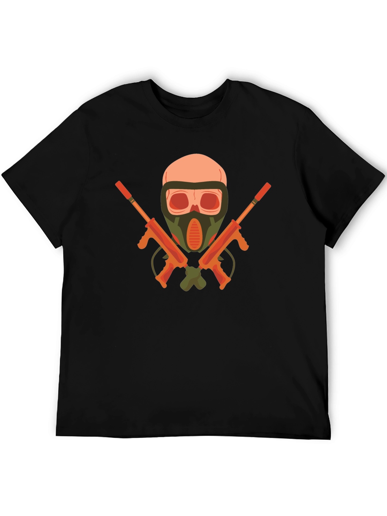 Skull & Guns Graphic Tee - Edgy Black T-Shirt