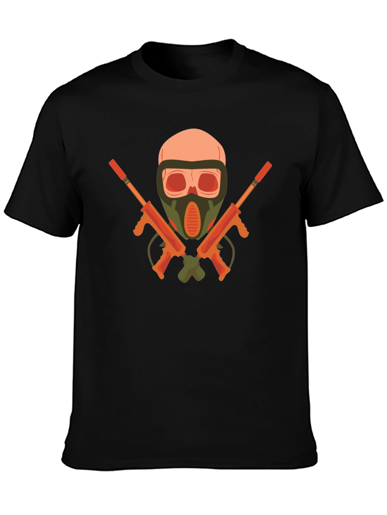 Skull & Guns Graphic Tee - Edgy Black T-Shirt