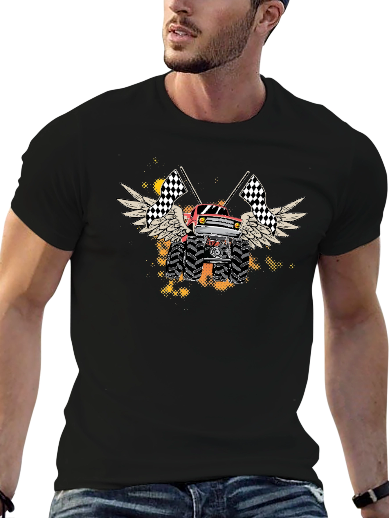 Monster Truck Graphic Black Tee