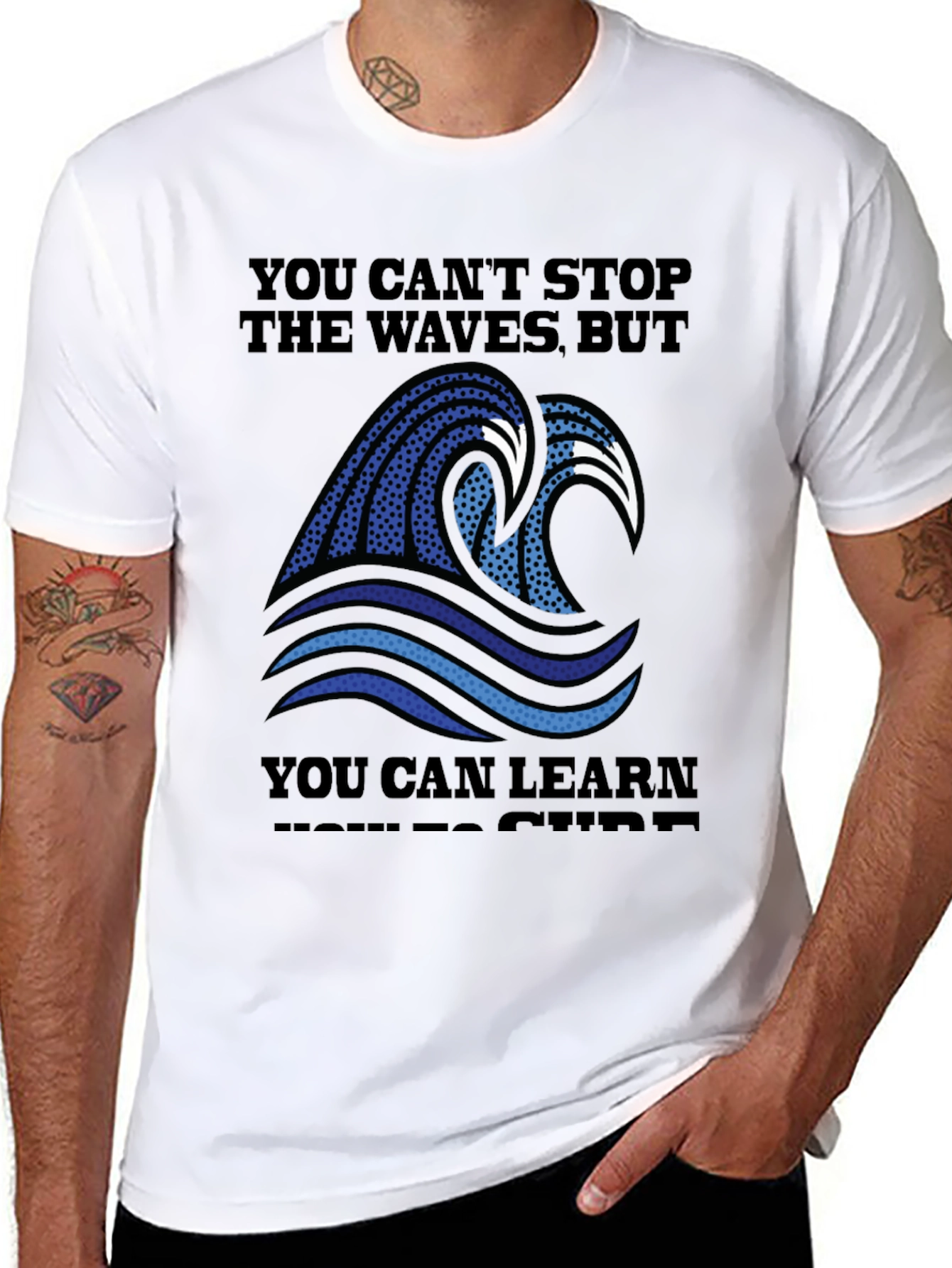 Wave Graphic T-Shirt - Surf Inspired Design