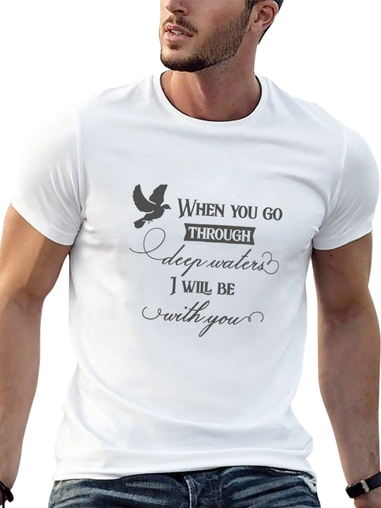 Faithful Dove Graphic T-Shirt: I will be with you