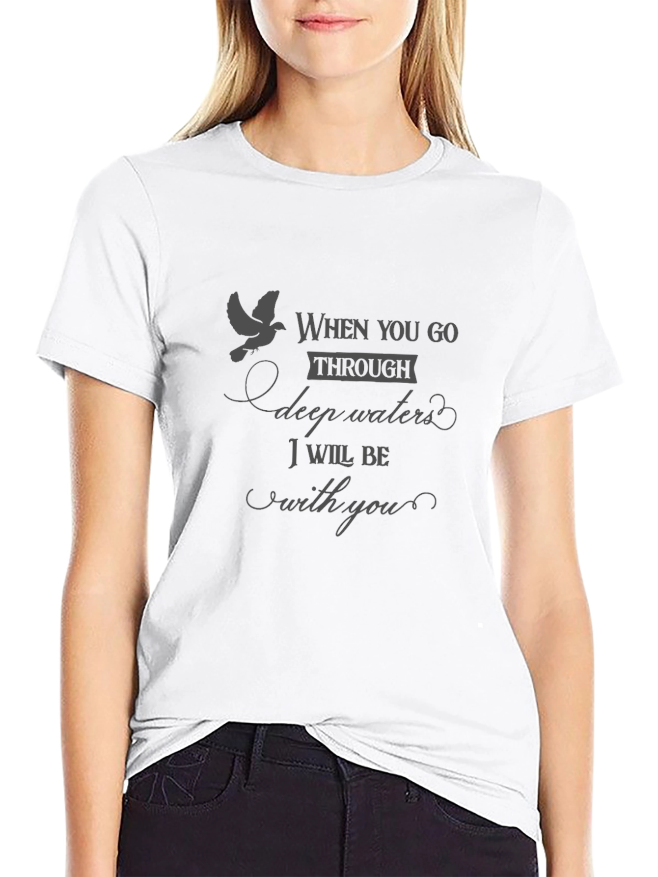 Faithful Dove Graphic T-Shirt: I will be with you