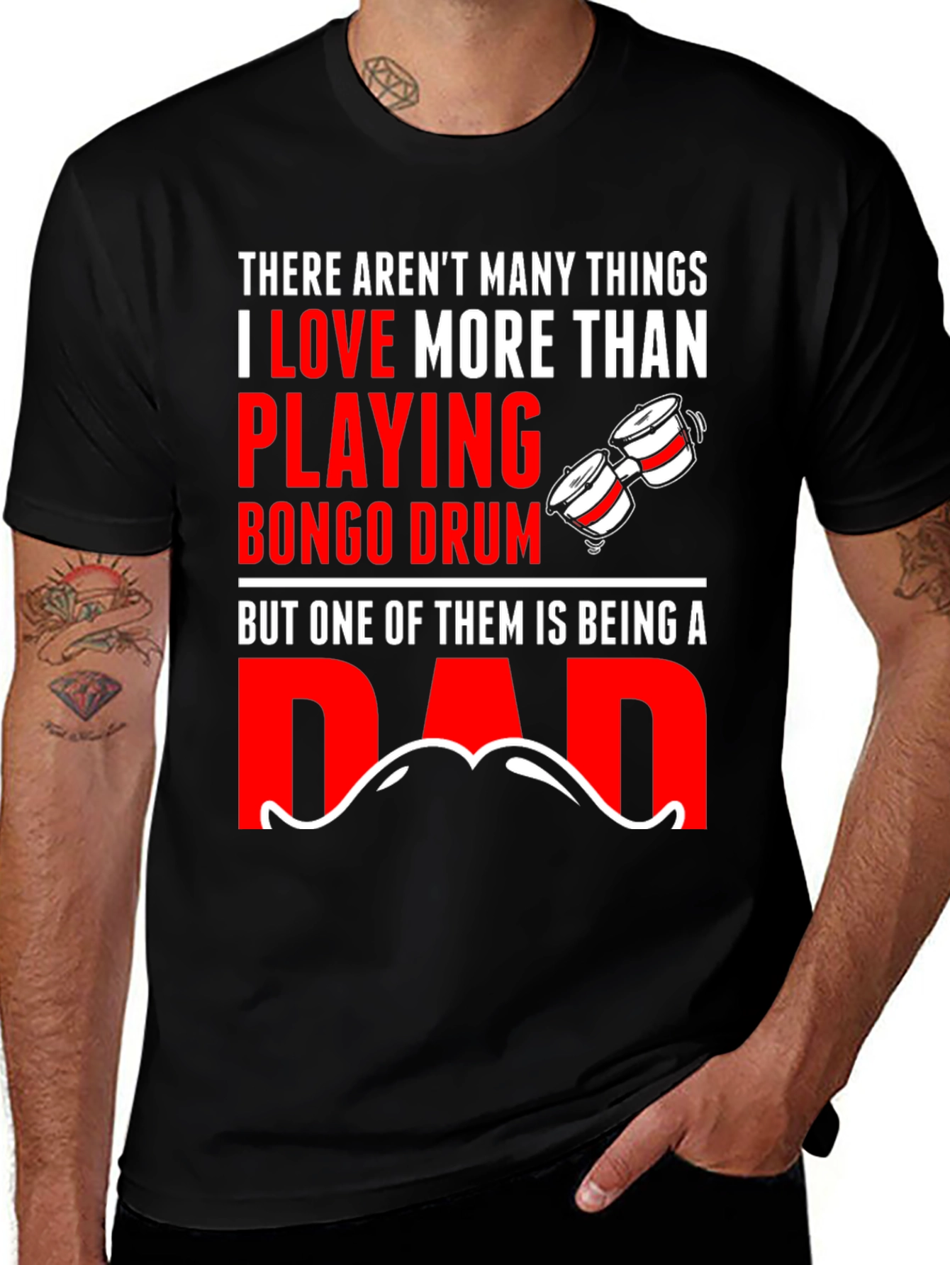 Bongo Drum Dad T-Shirt - Musician Fathers Day Gift