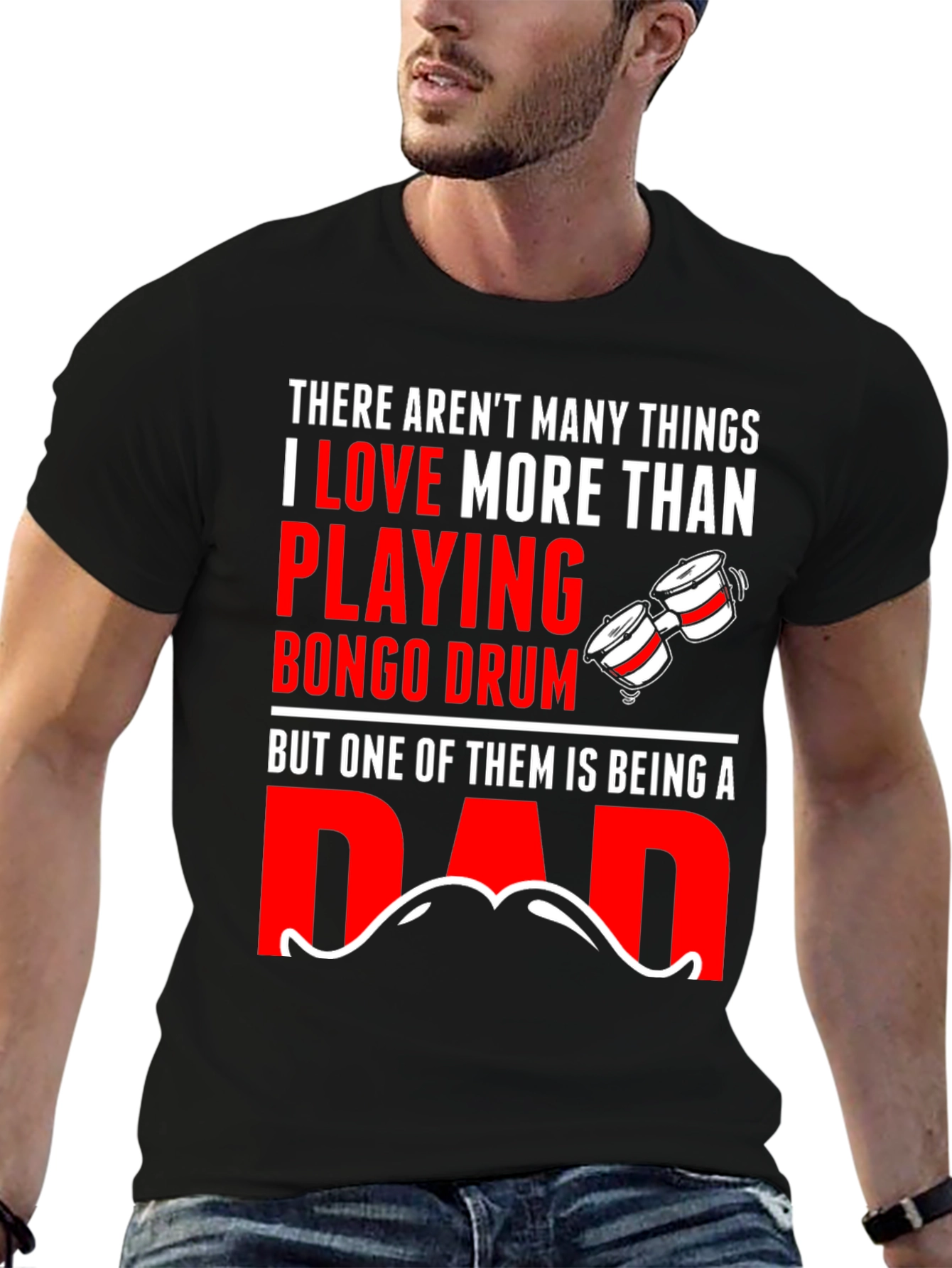 Bongo Drum Dad T-Shirt - Musician Fathers Day Gift