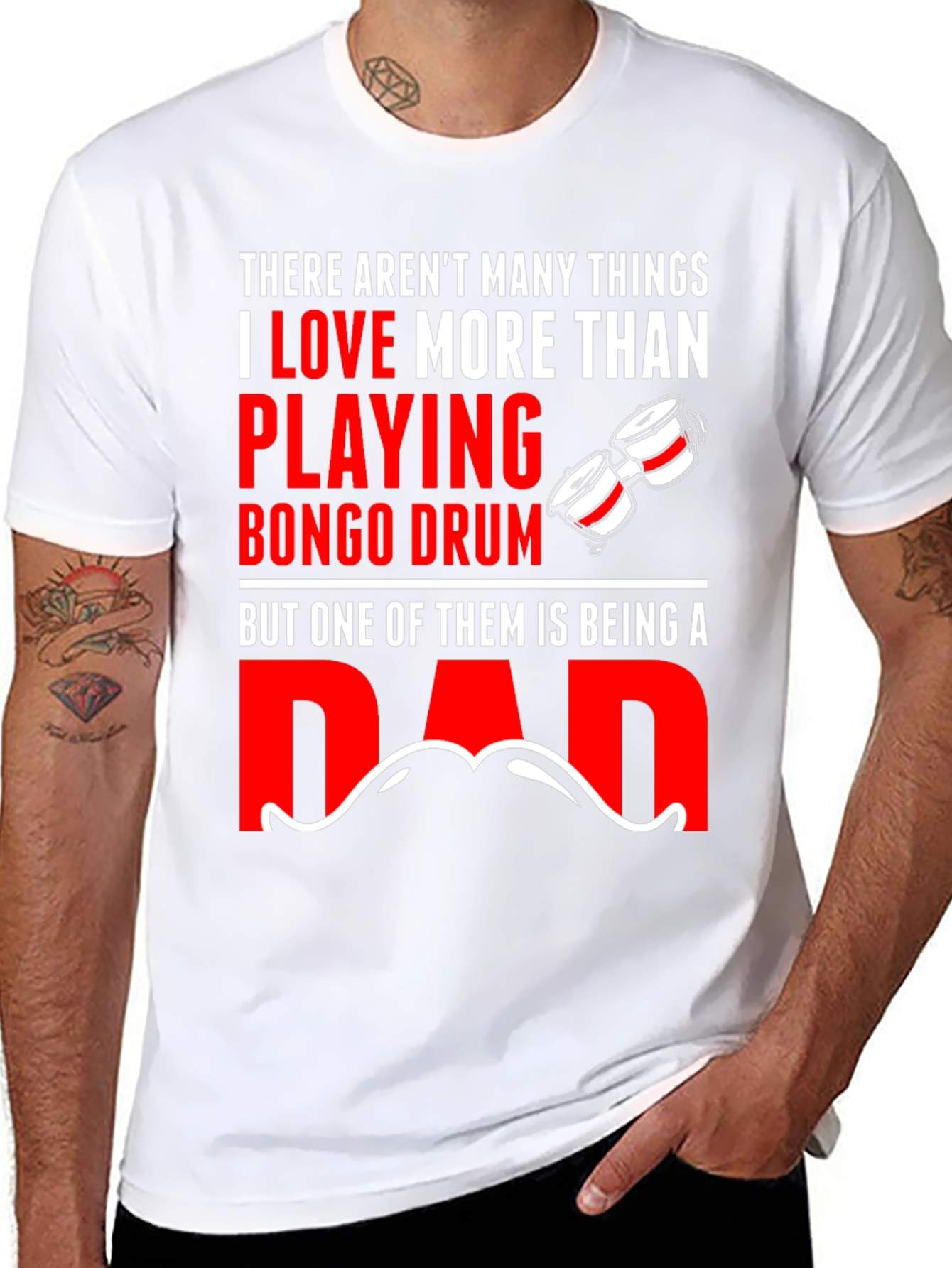 Bongo Drum Dad T-Shirt - Musician Fathers Day Gift