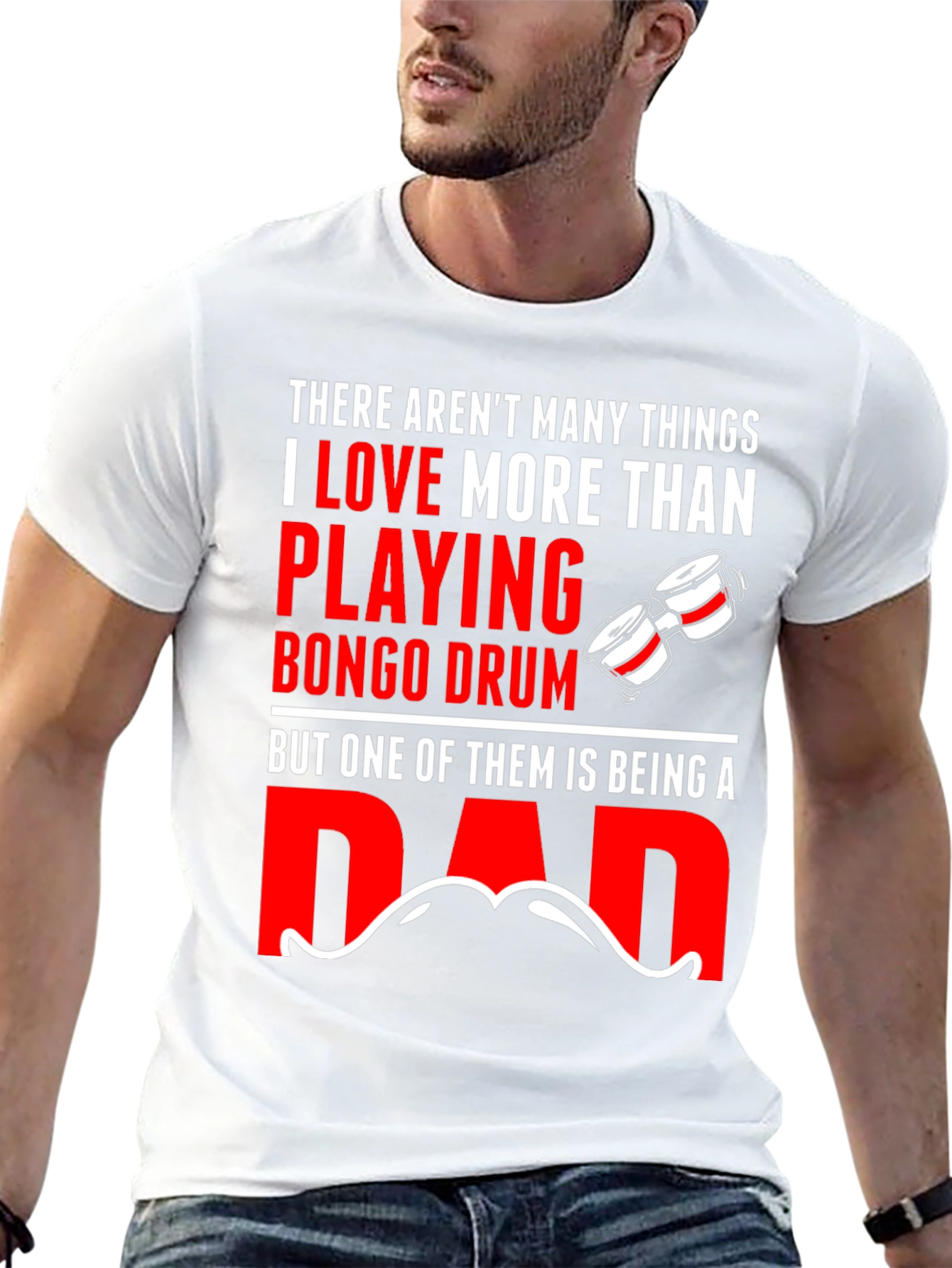Bongo Drum Dad T-Shirt - Musician Fathers Day Gift