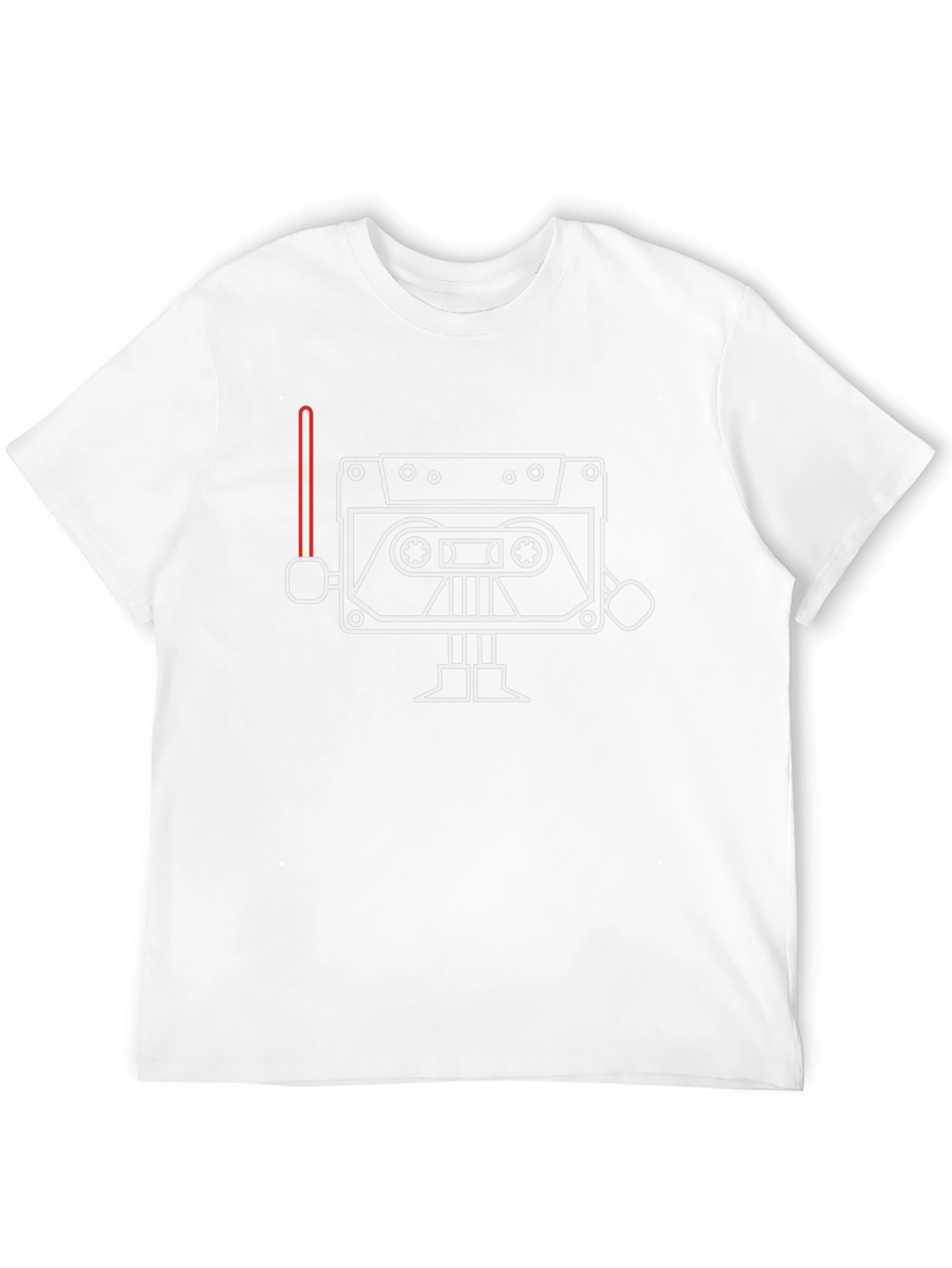 Cassette Tape Robot T-Shirt - Black Graphic Tee