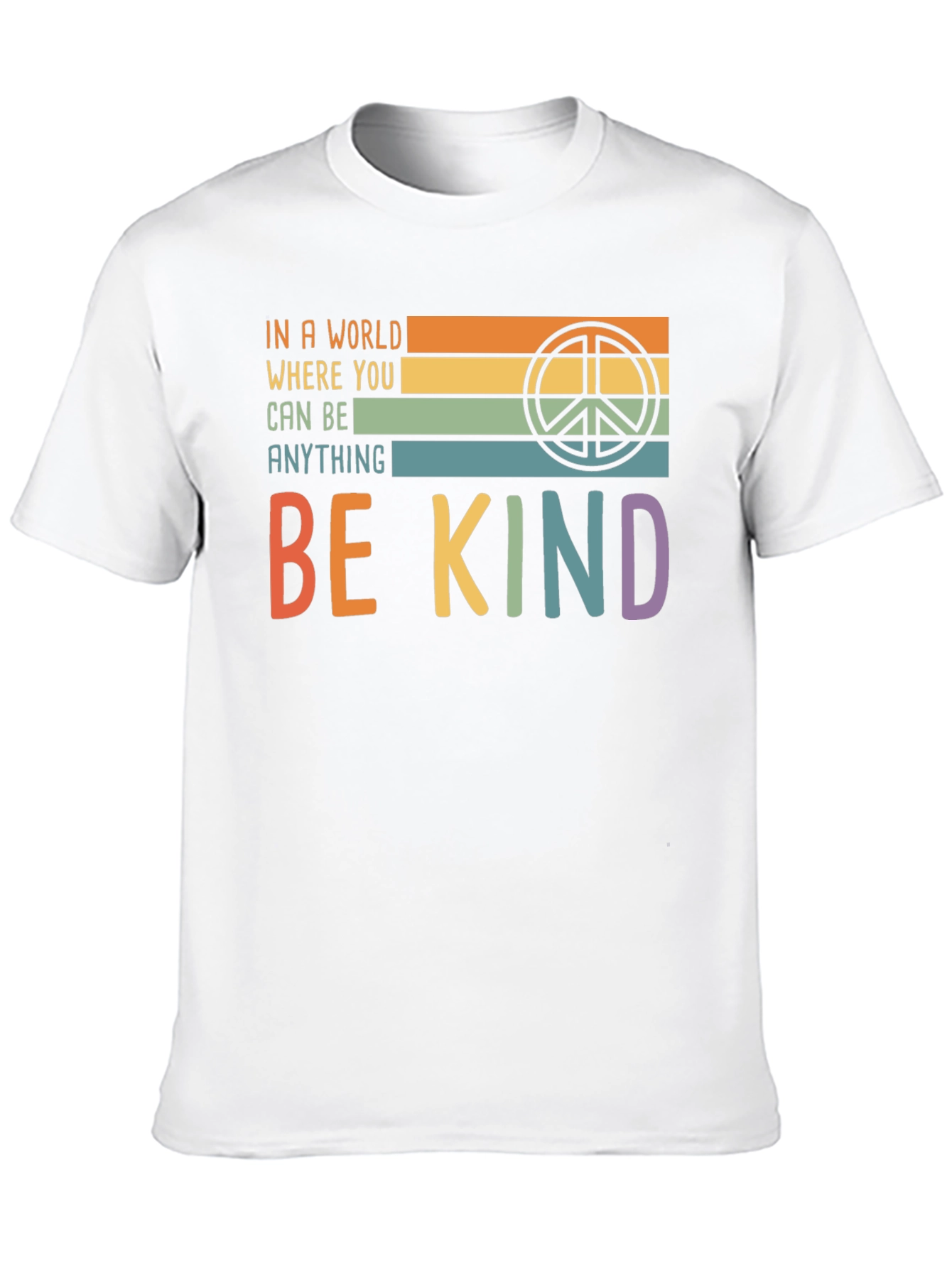 Be Kind T-Shirt with Retro Peace Symbol