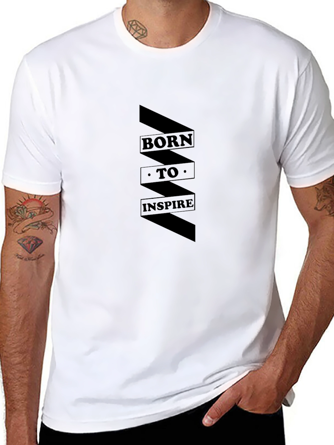 Born To Inspire Black Graphic Tee