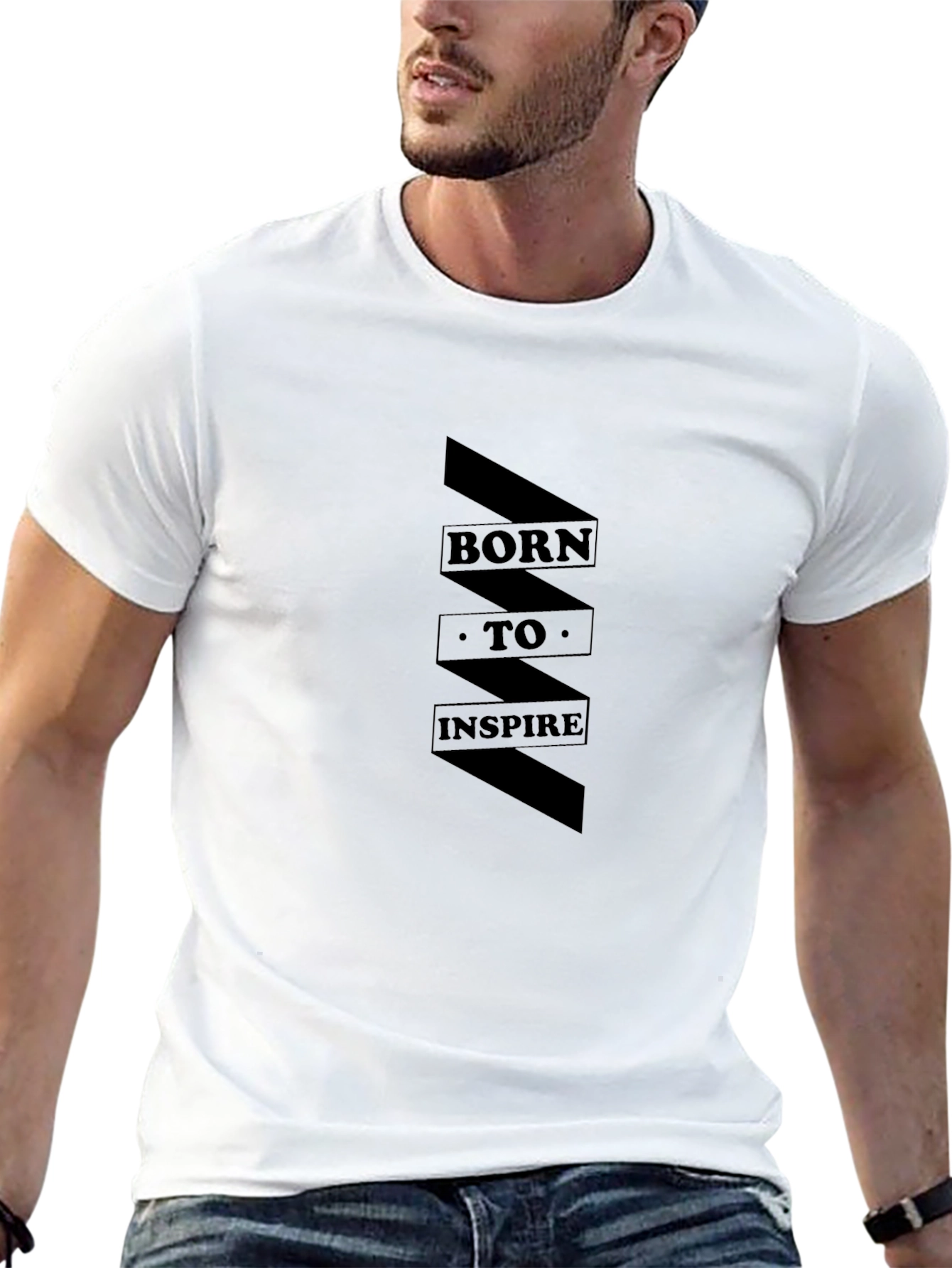 Born To Inspire Black Graphic Tee