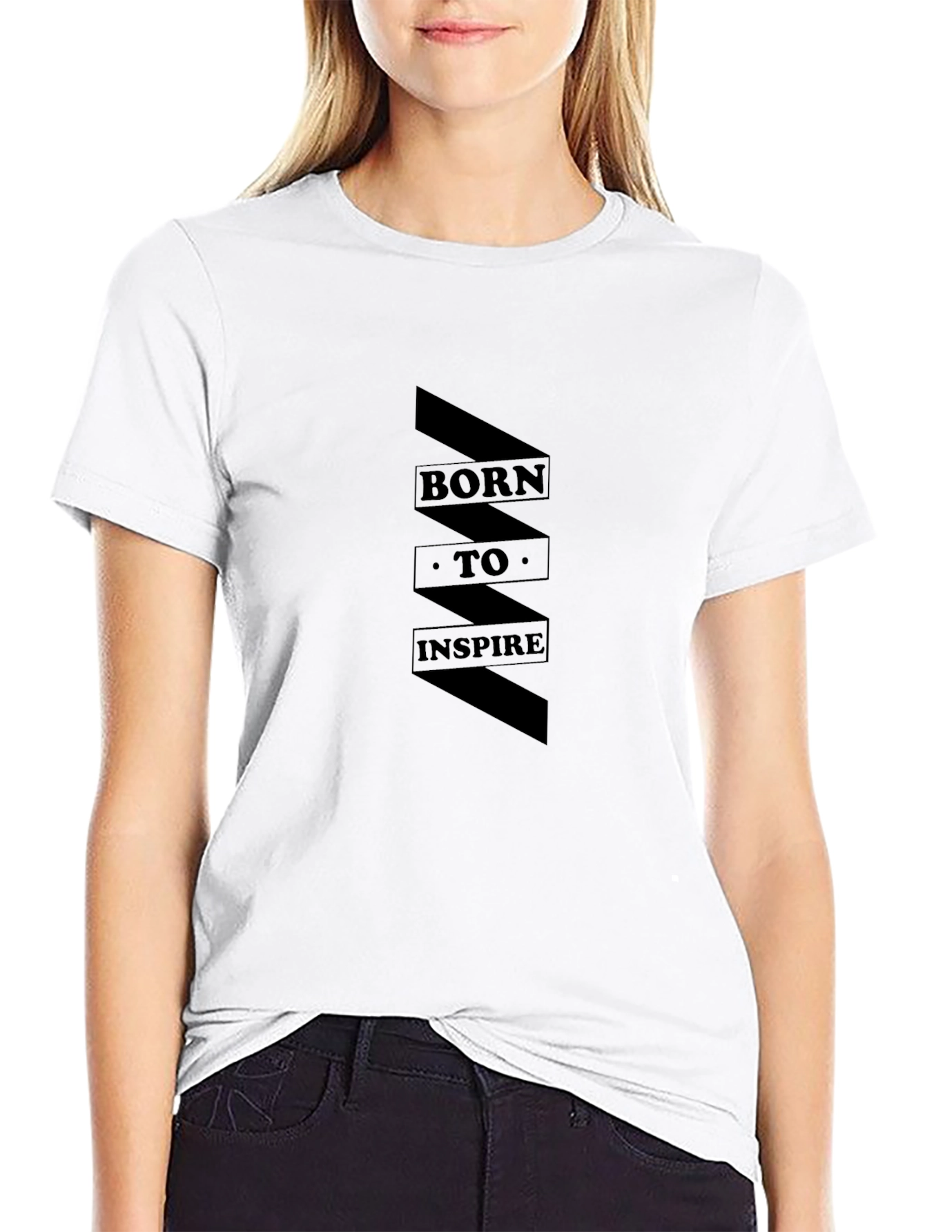 Born To Inspire Black Graphic Tee
