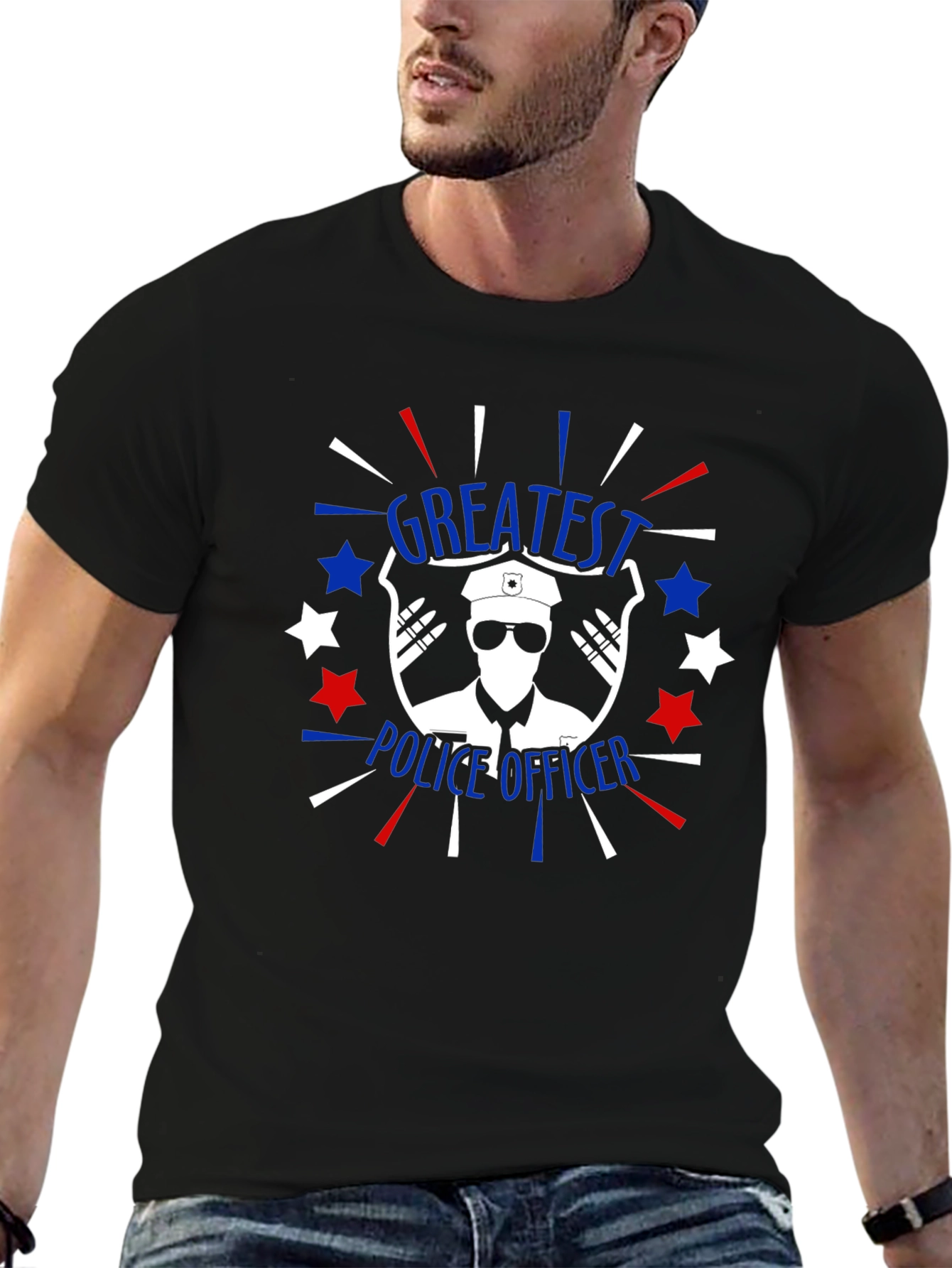 Greatest Police Officer T-Shirt Patriotic Design