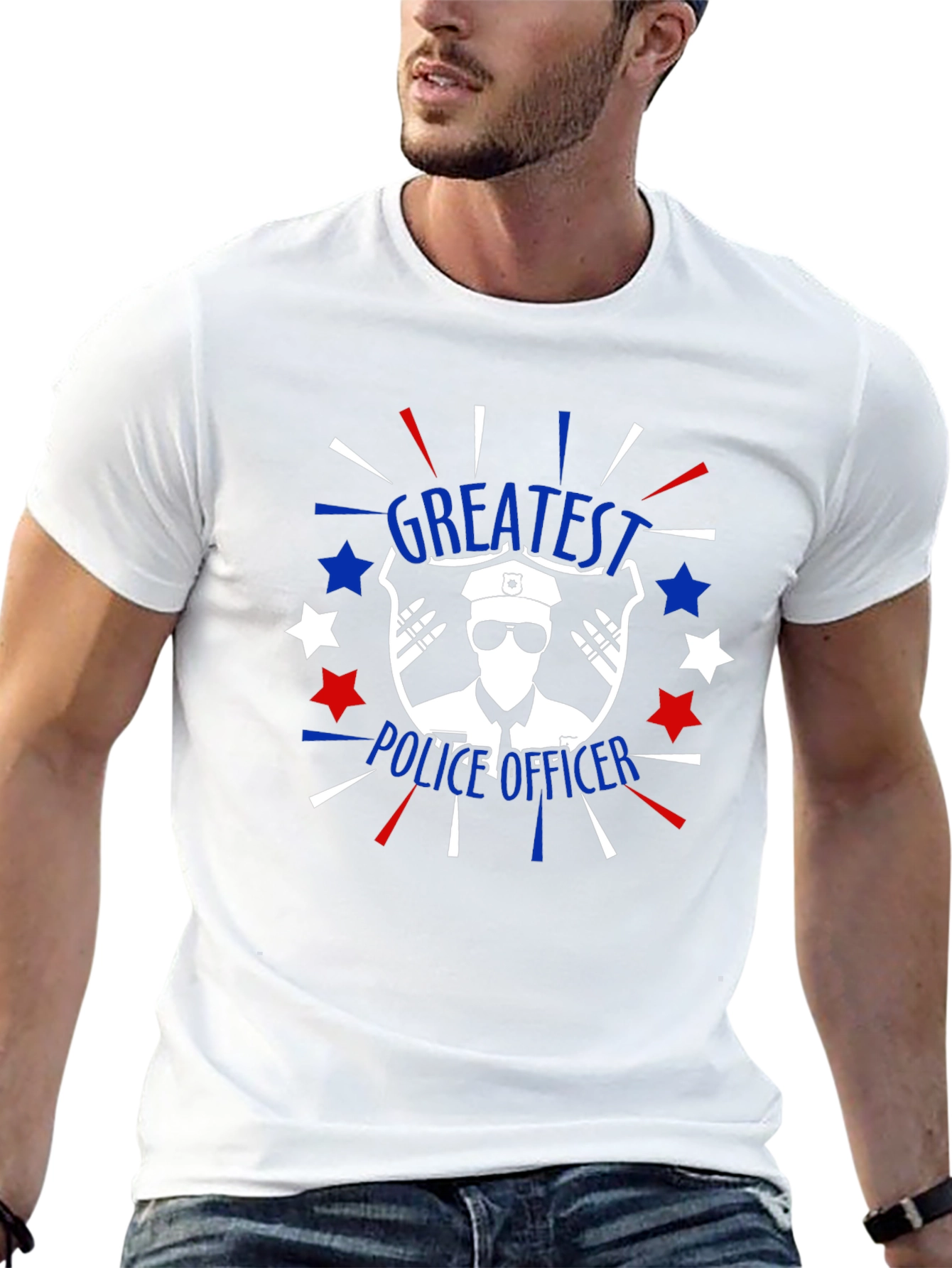 Greatest Police Officer T-Shirt Patriotic Design
