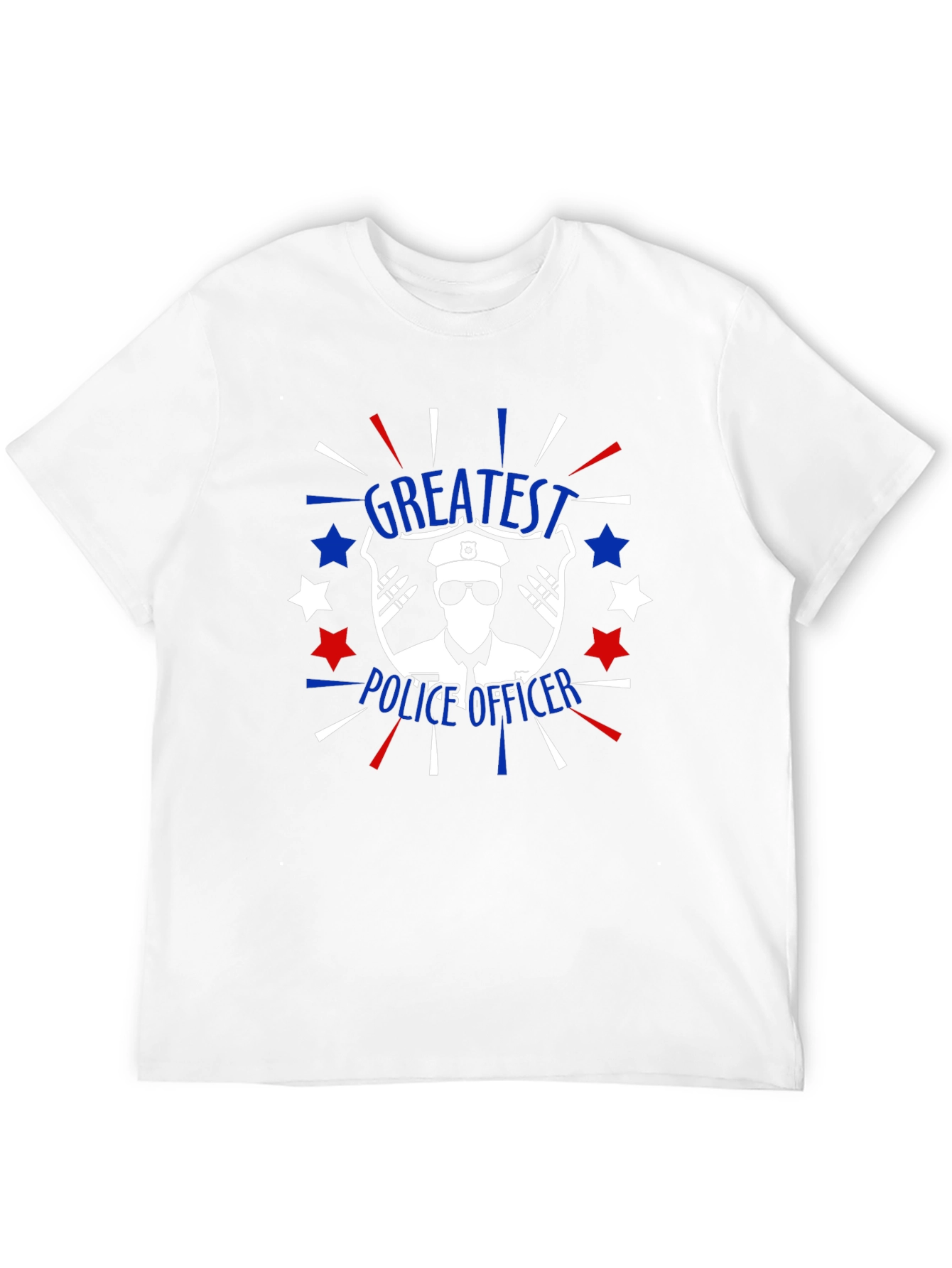 Greatest Police Officer T-Shirt Patriotic Design