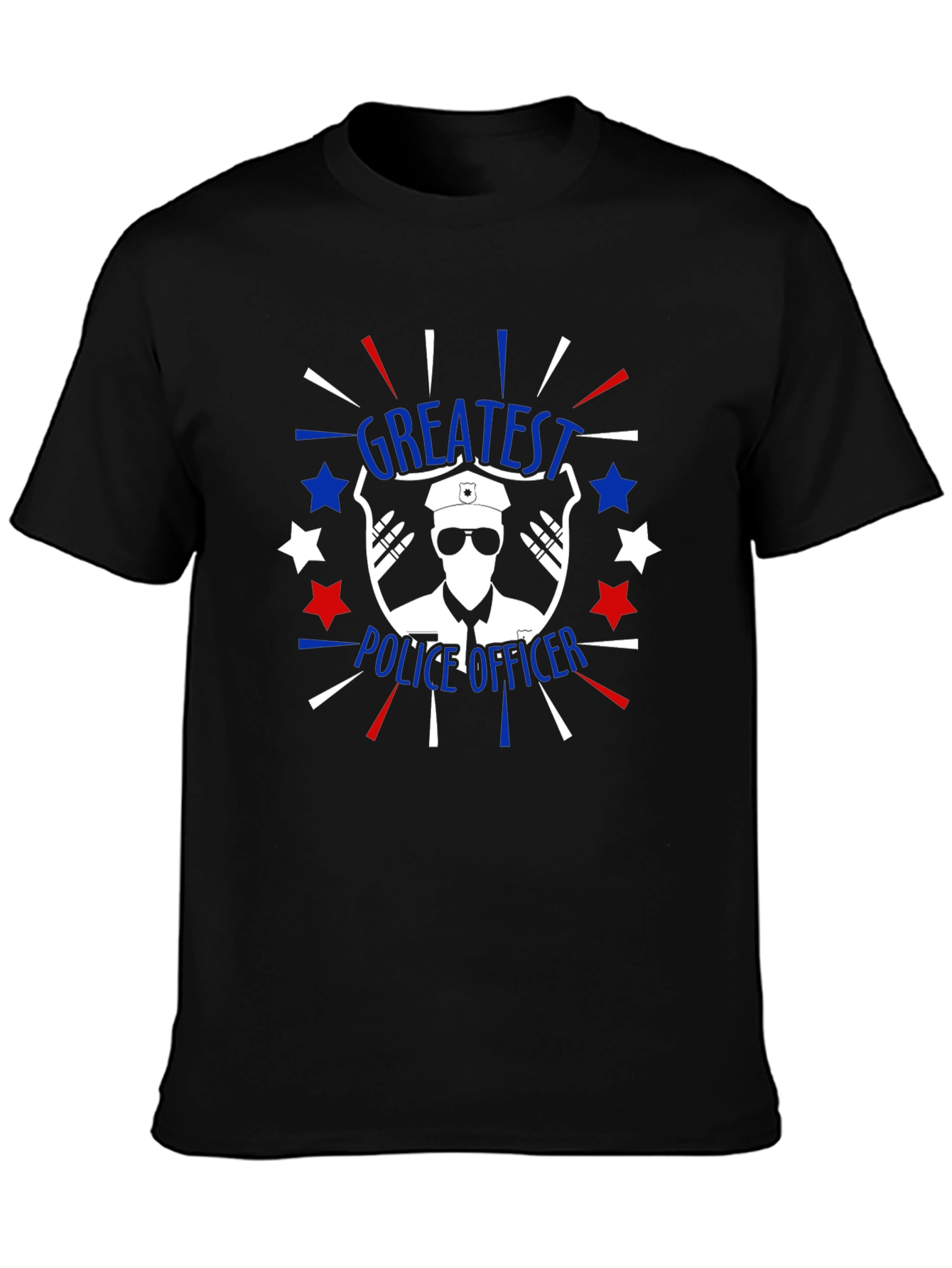 Greatest Police Officer T-Shirt Patriotic Design