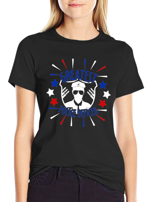 Greatest Police Officer T-Shirt Patriotic Design
